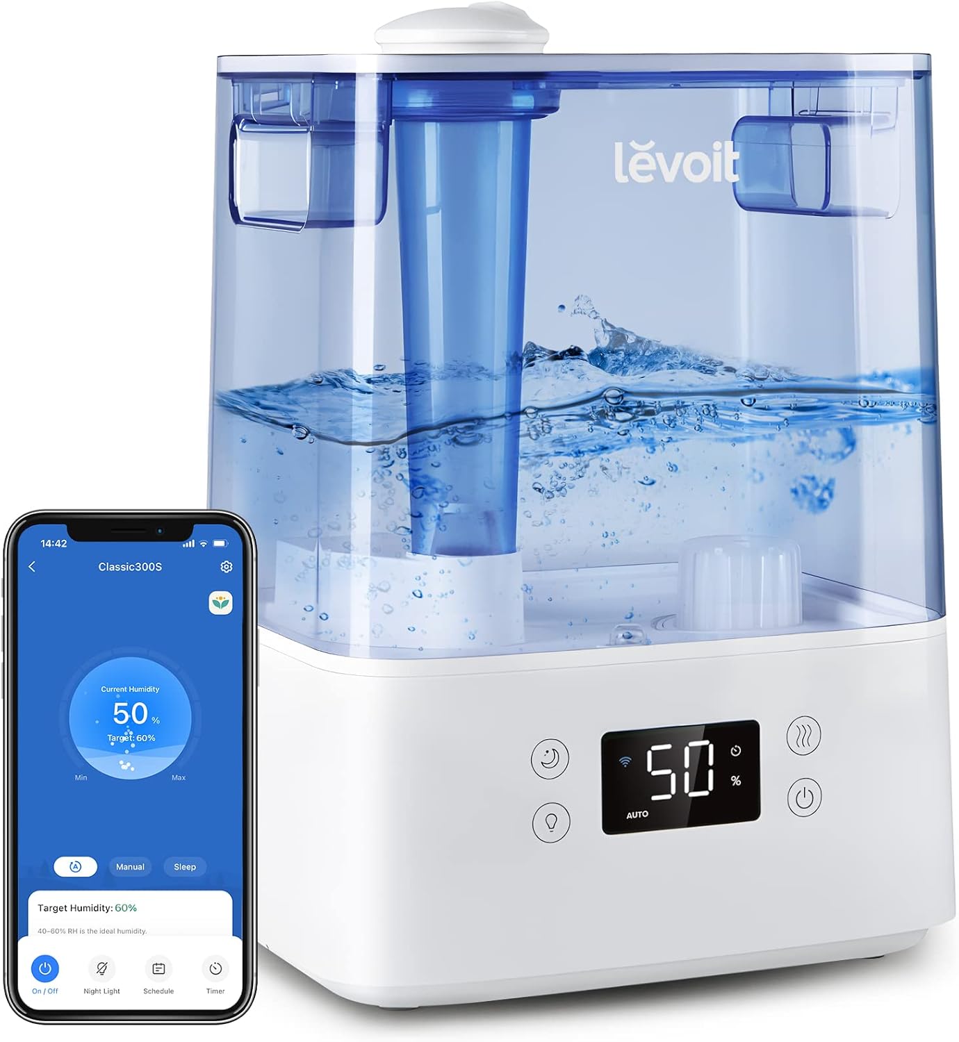 LEVOIT Core 600S Smart Air Purifier with Humidifier