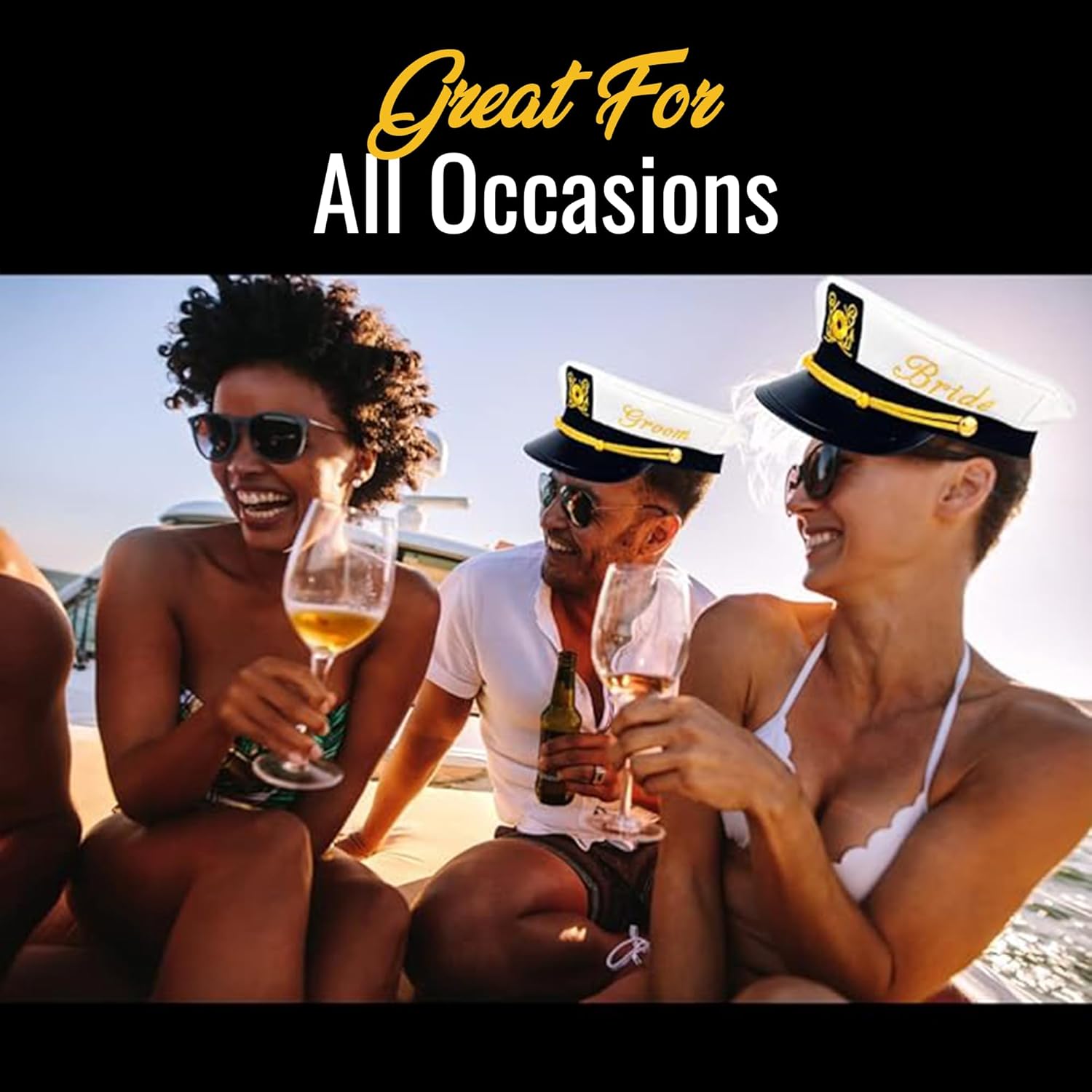 Bachelor Party Captains Hat - Groom to Be Nautical Headwear