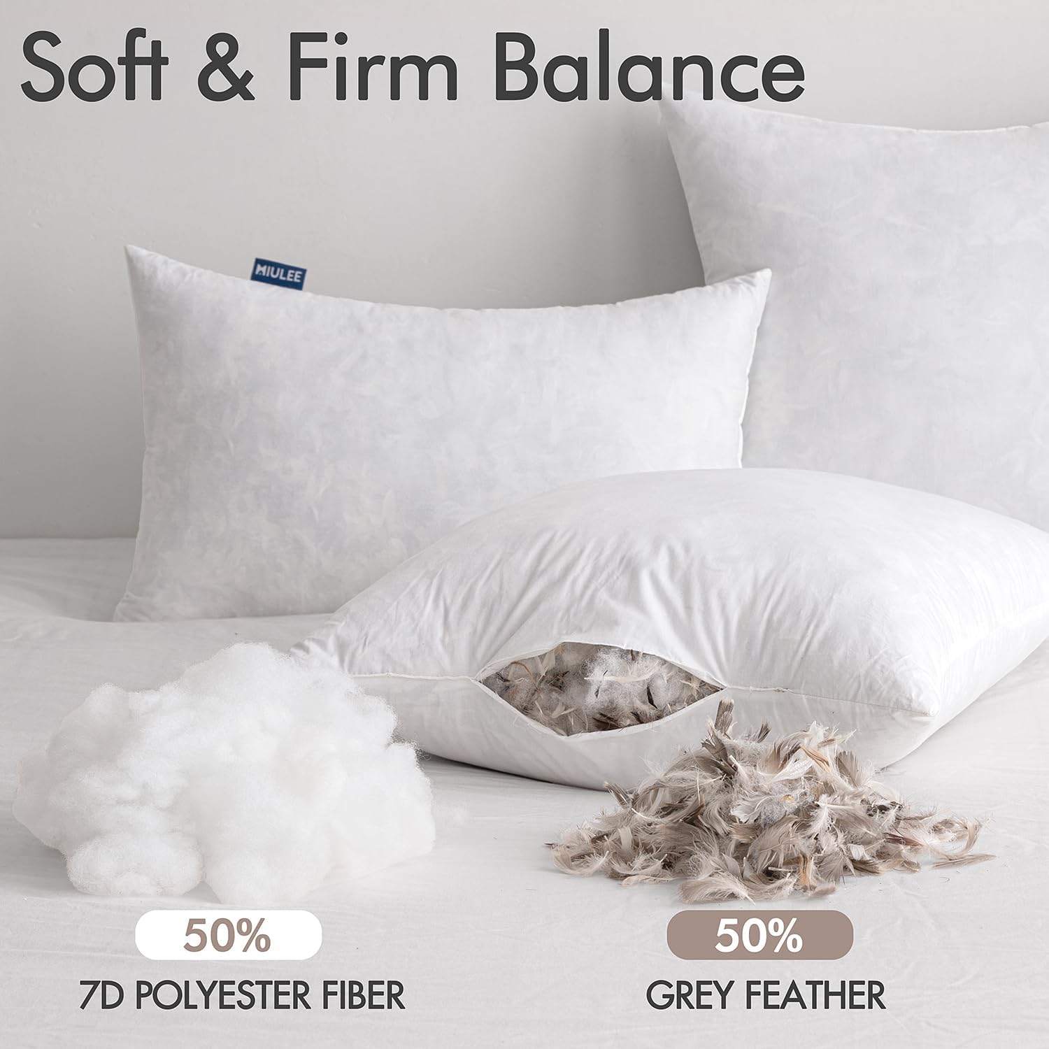 MIULEE Pillow Inserts 20x20 Inch Set of 4
