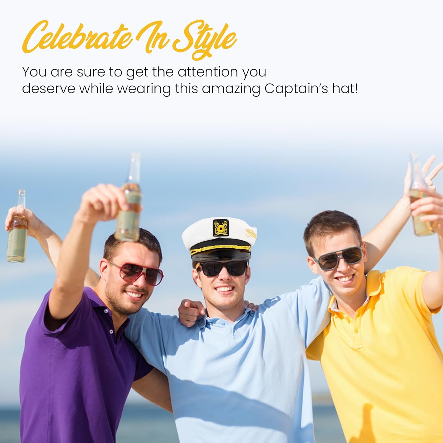 Bachelor Party Captains Hat - Groom to Be Nautical Headwear