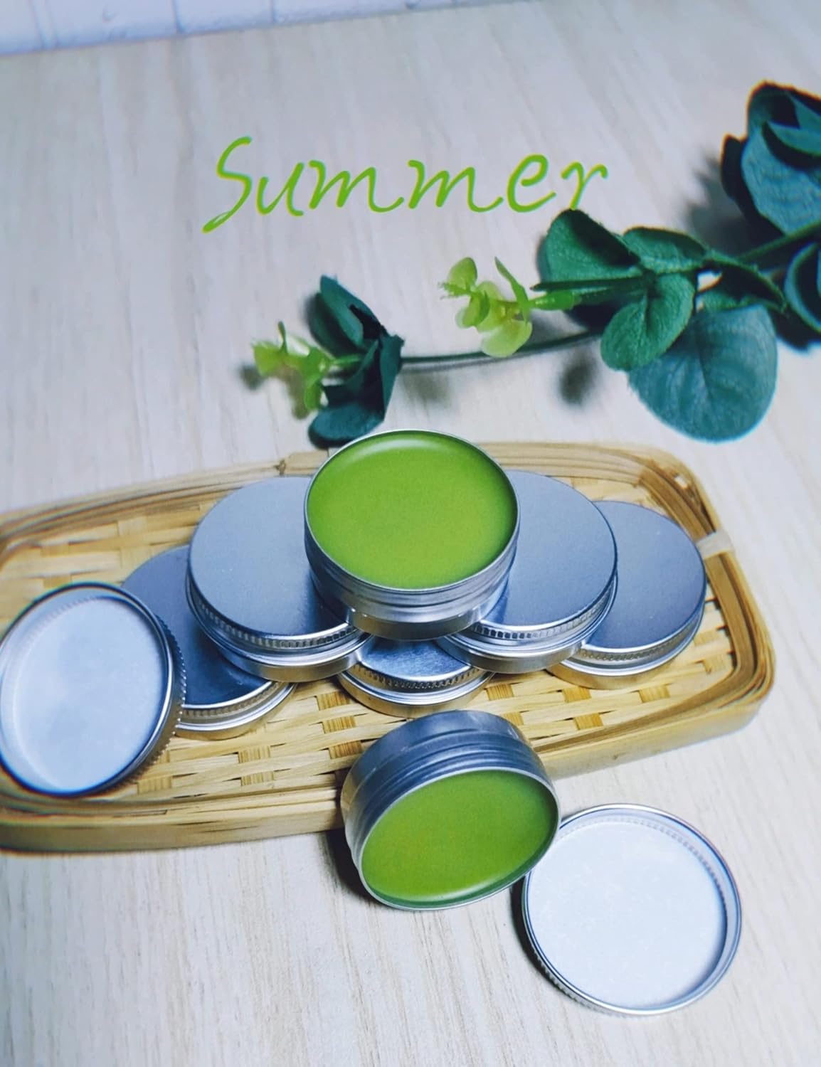 Tosnail 96 Pack Mini Round Aluminum Tins with Screw Lids