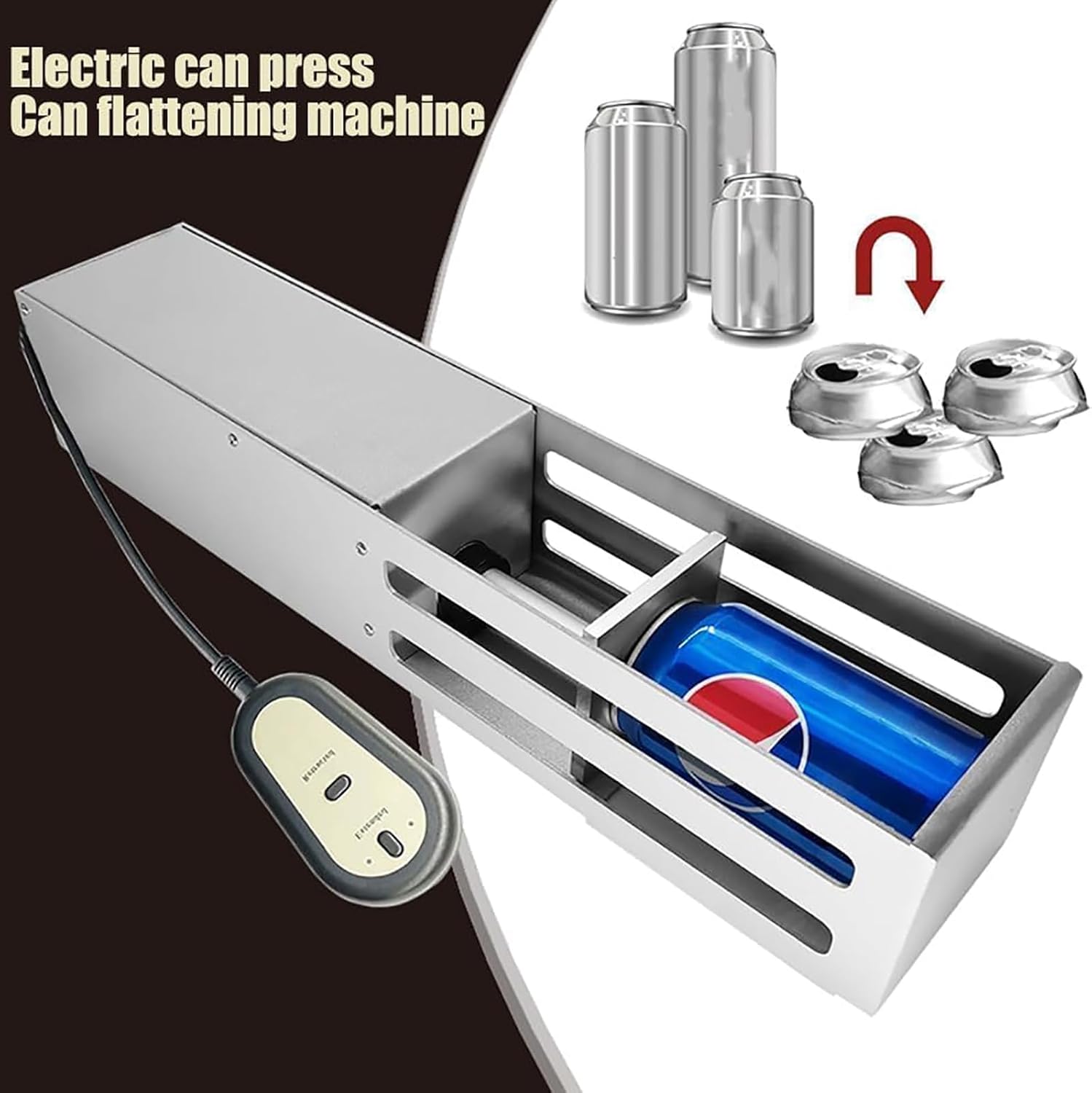 Electric Can Compactor with Remote Control