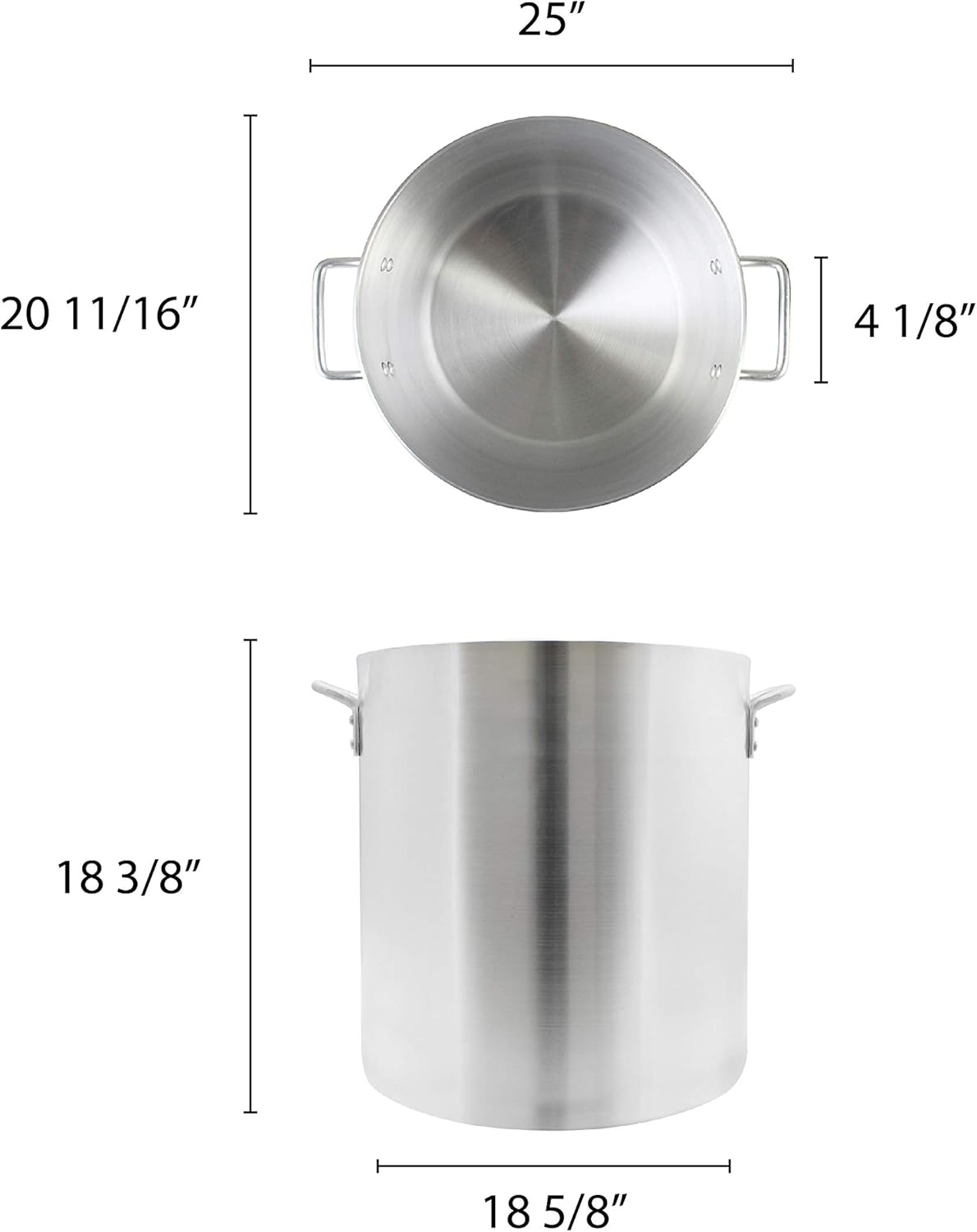 100 Quart Aluminum Stock Pot with Handles