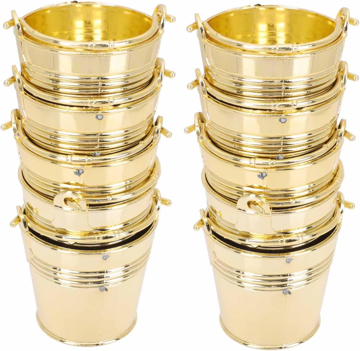 Unomor 10pcs Mini Snack Buckets Wedding Candy Boxes with Handle Party Supplies