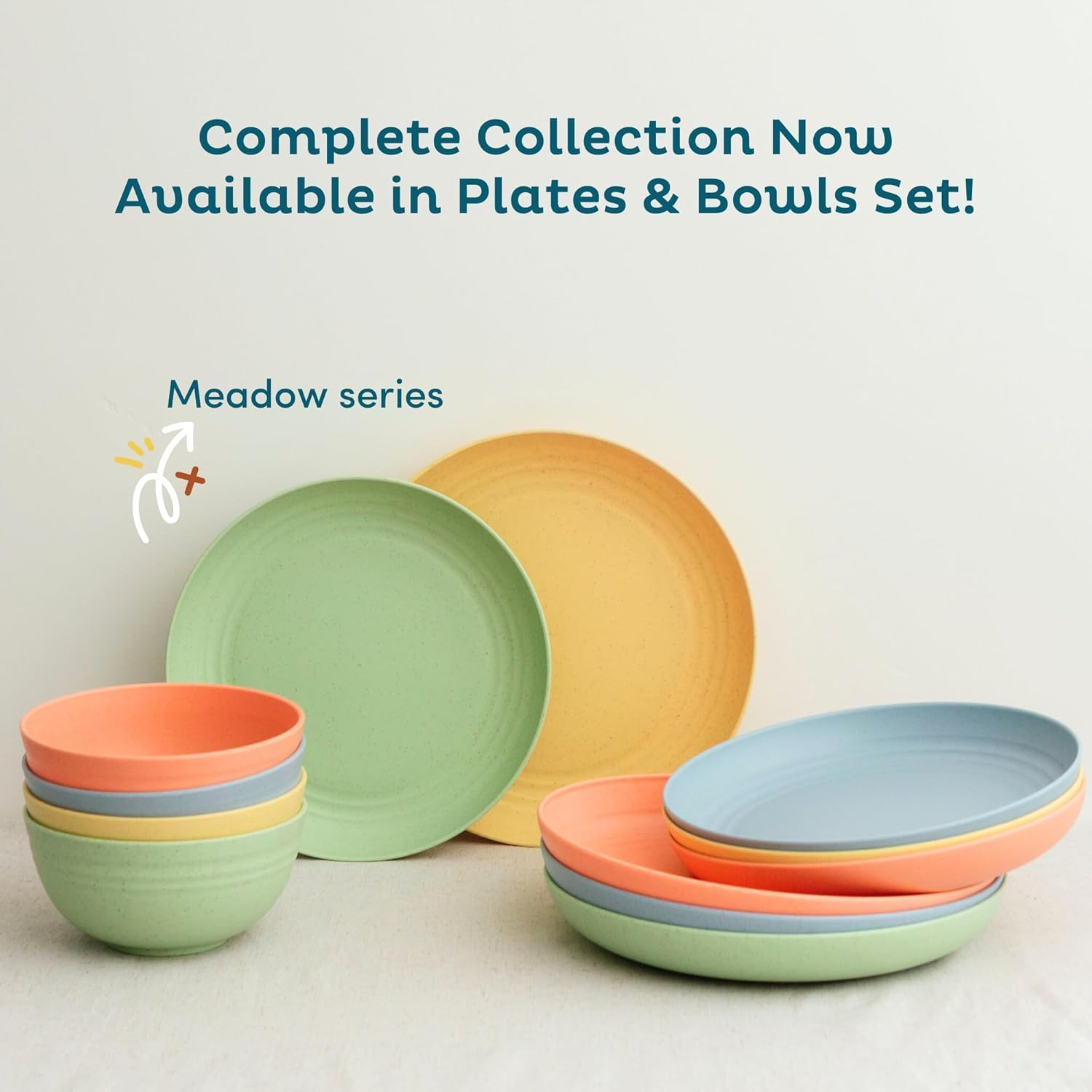 Nook Theory Reusable Wheat Straw Plates 8 Pcs Mellow 9