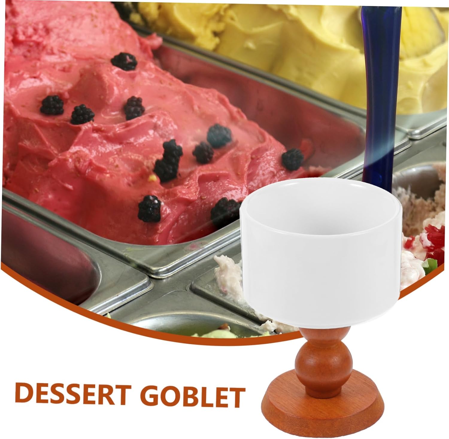 OKUMEYR 1pc Ceramic Dessert Goblet Cup