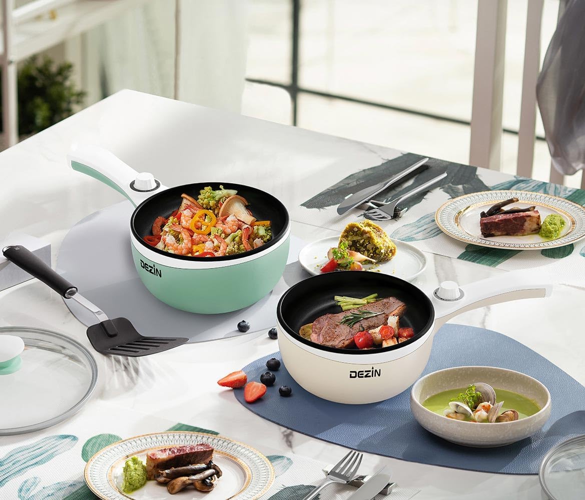 Dezin Hot Pot Electric with Steamer 15L Compact Cooker