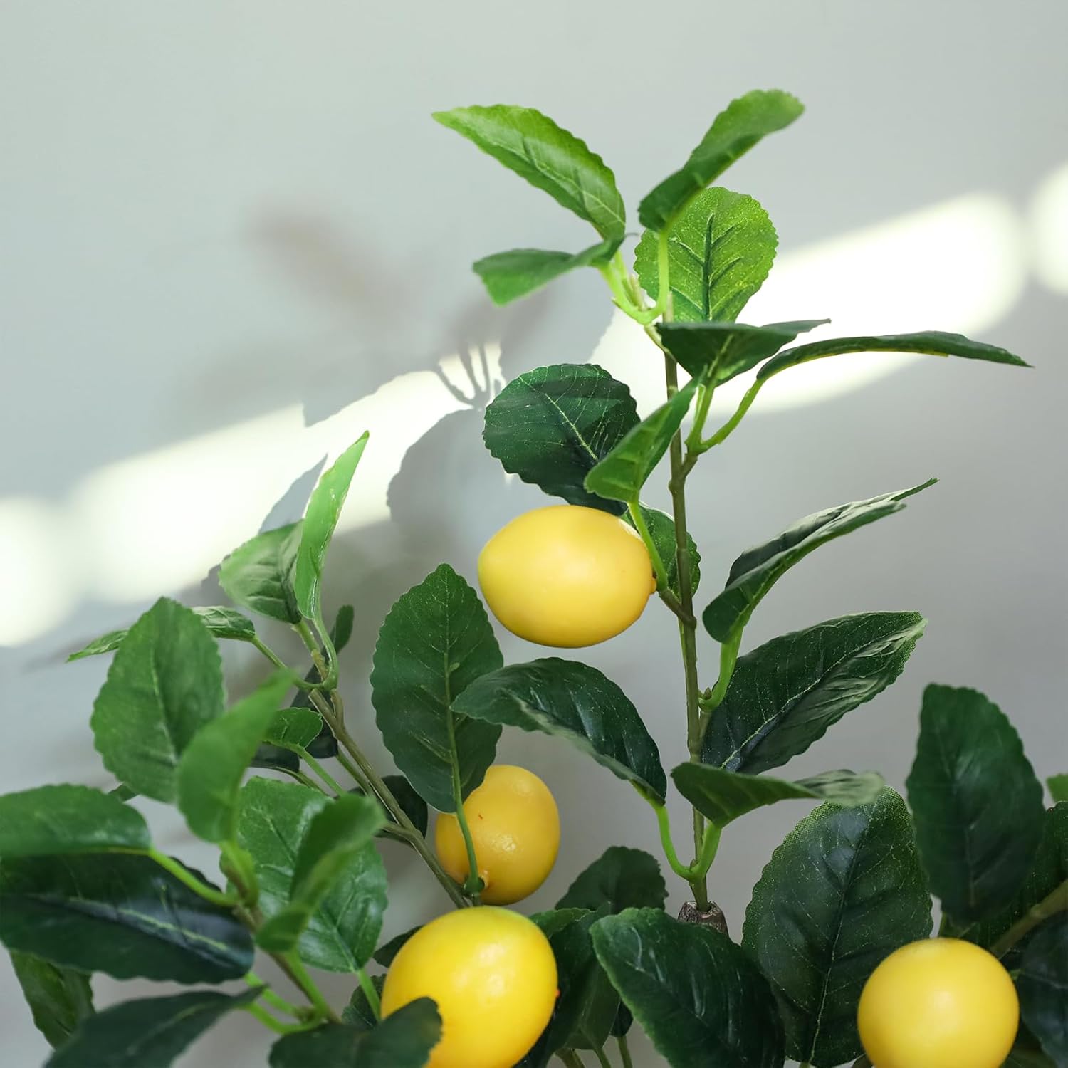 21 Inch Artificial Lemon Tree Potted Plant with Black Pot