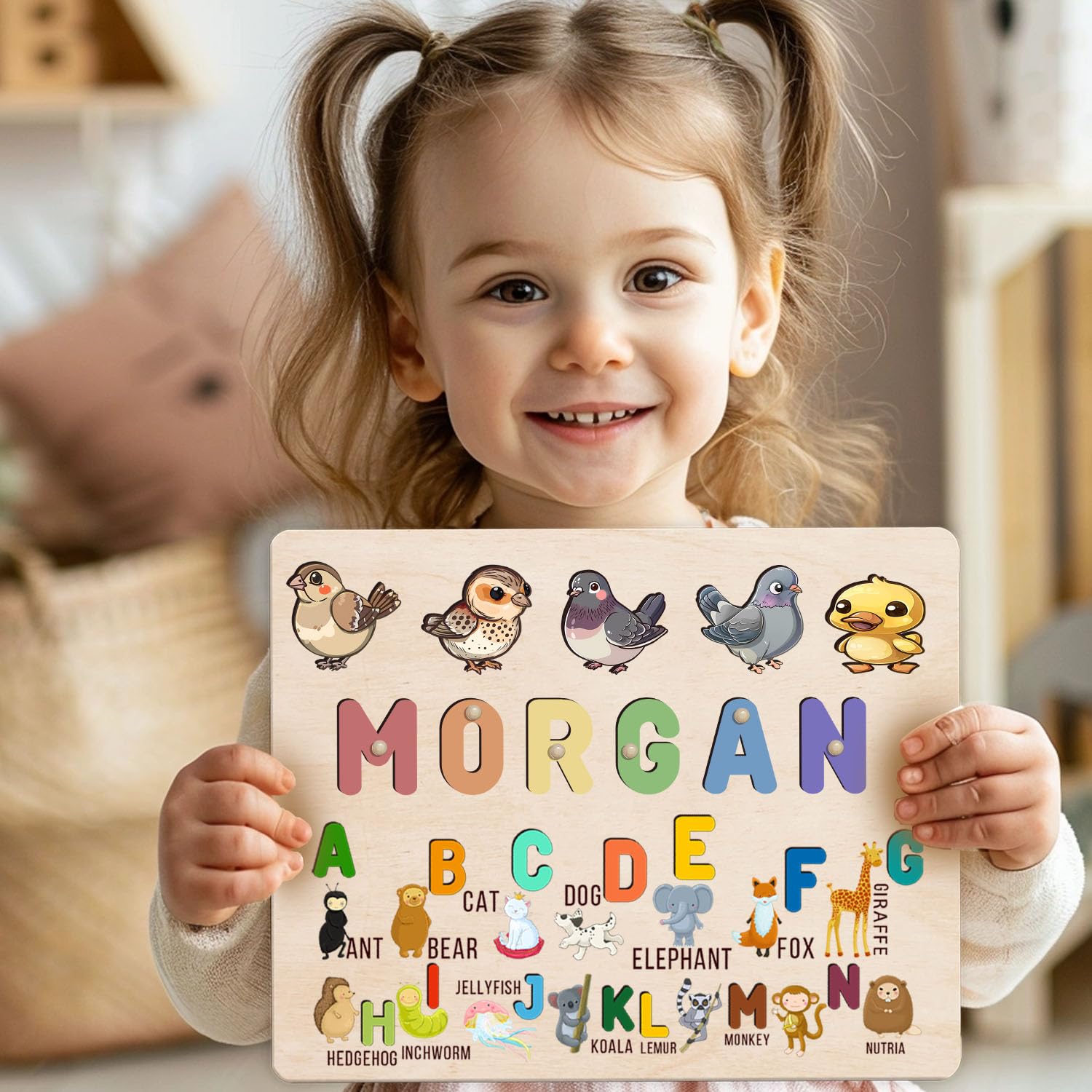 Personalized Wooden Name Puzzle for Kids 1