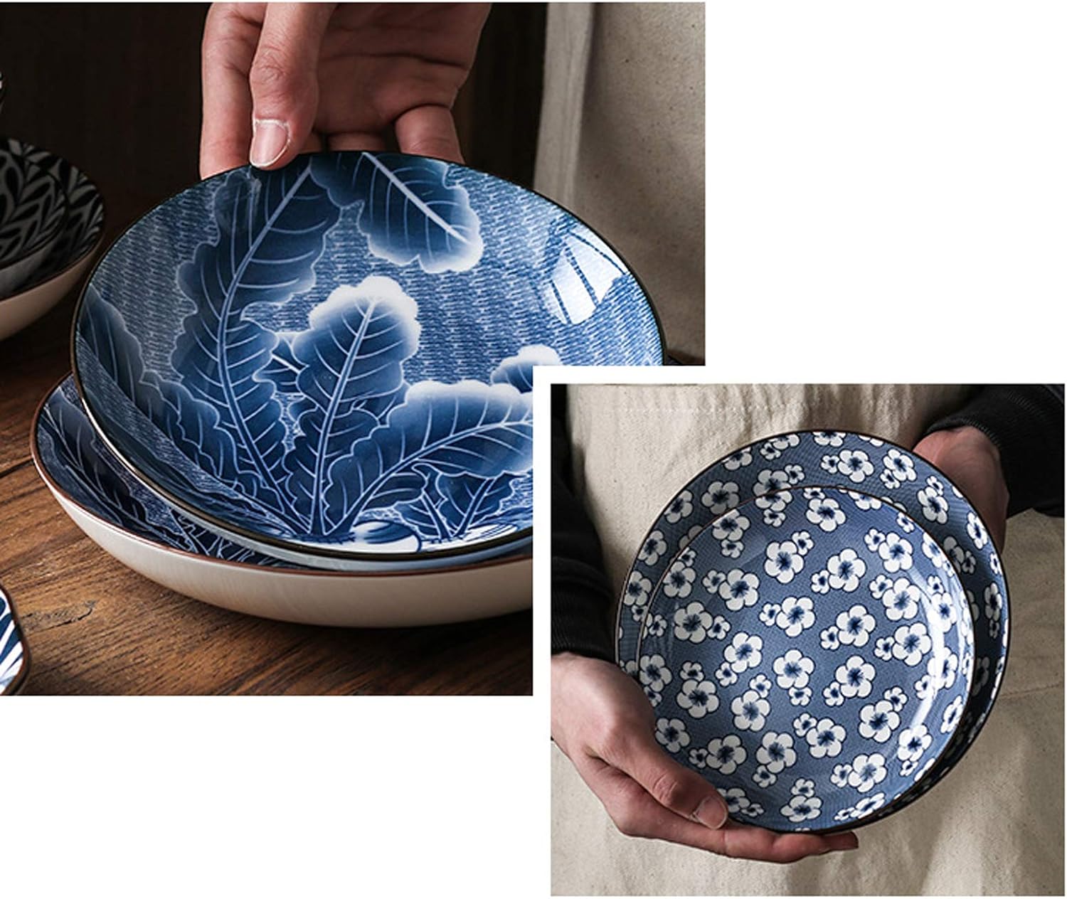 Gegong 12 Inch Fish Plate Blue White Porcelain Serving Plate
