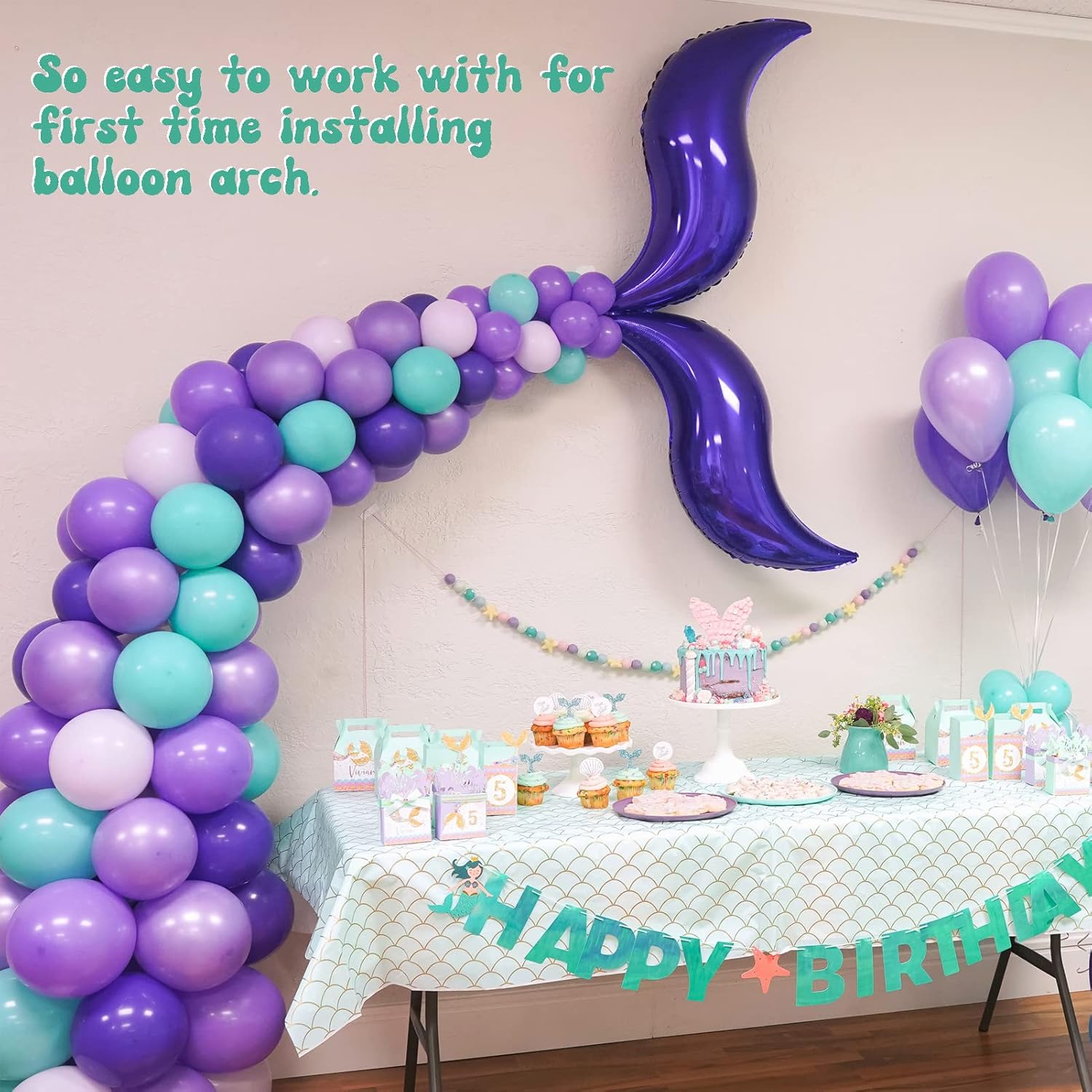 ALLFUN Balloon Arch Kit 82ft DIY Garland with 500Pcs Glue Dots Tape