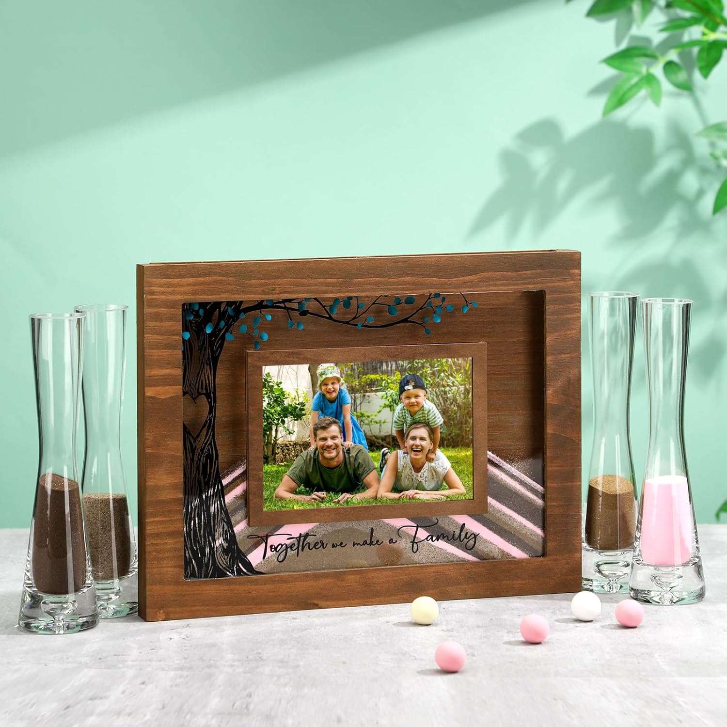 Qunclay Unity Sand Ceremony Kit Photo Frame
