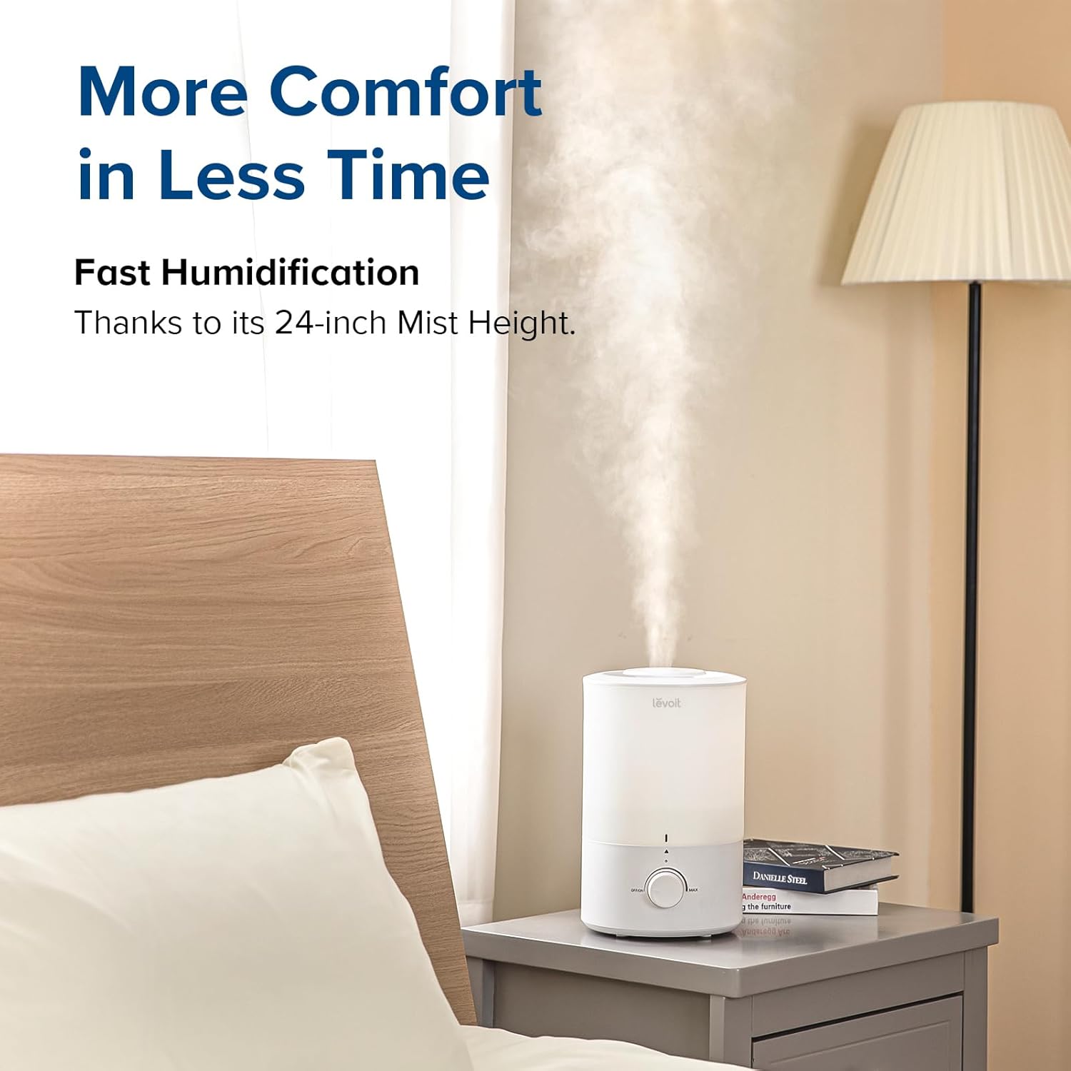LEVOIT Humidifier Cool Mist Top Fill for Bedroom