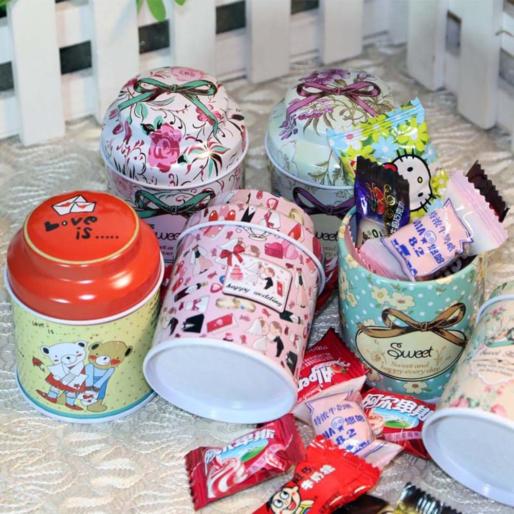 TooGet Cylinder Tinplate Tins 6-Pack for DIY Candles and Storage