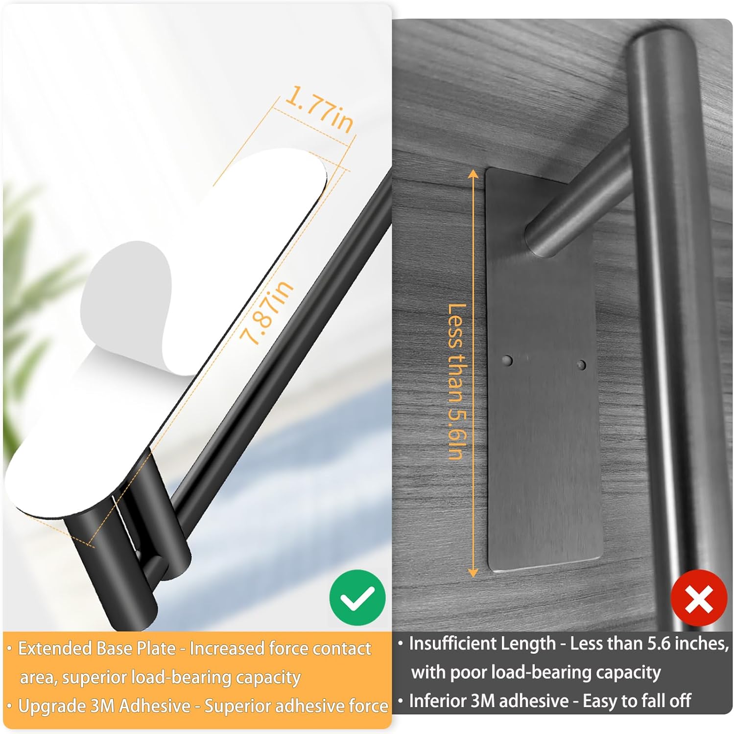 STWWO Under Cabinet Paper Towel Holder 13 Inch Matte Black