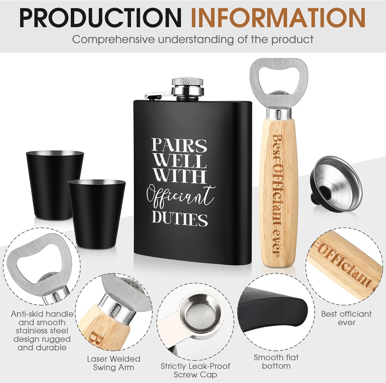 SiliFine Officiant Gift Set for Wedding Day
