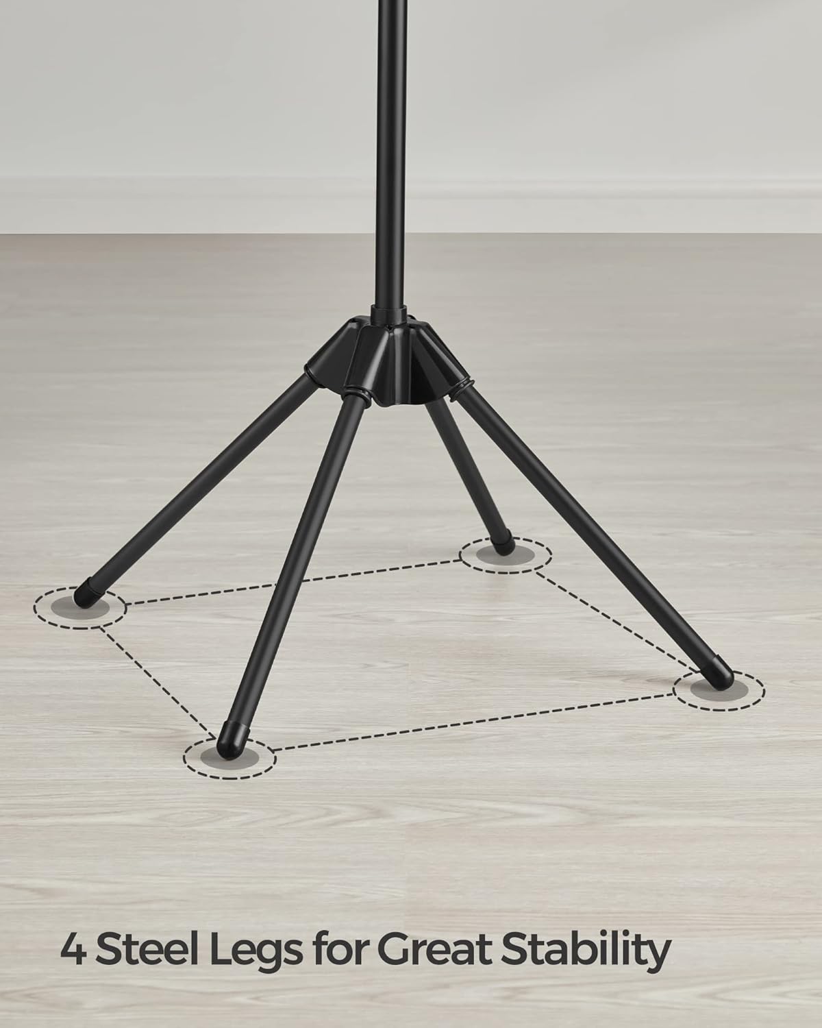SONGMICS 59 Inch Folding Laundry Drying Rack with 3 Rotatable Arms