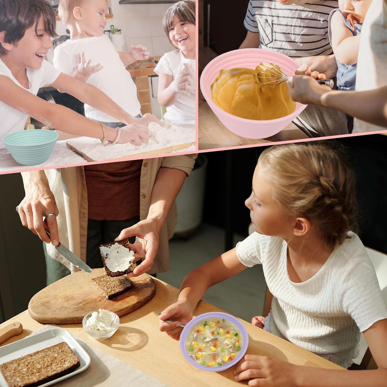 16 Pcs Mini Silicone Bread Proofing Baskets with Lids
