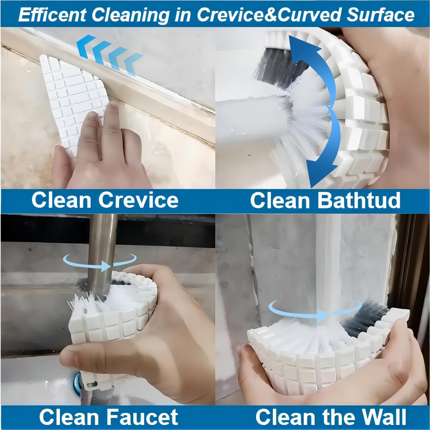 3 Pcs Hard Bristle Crevice Cleaning Brush Set