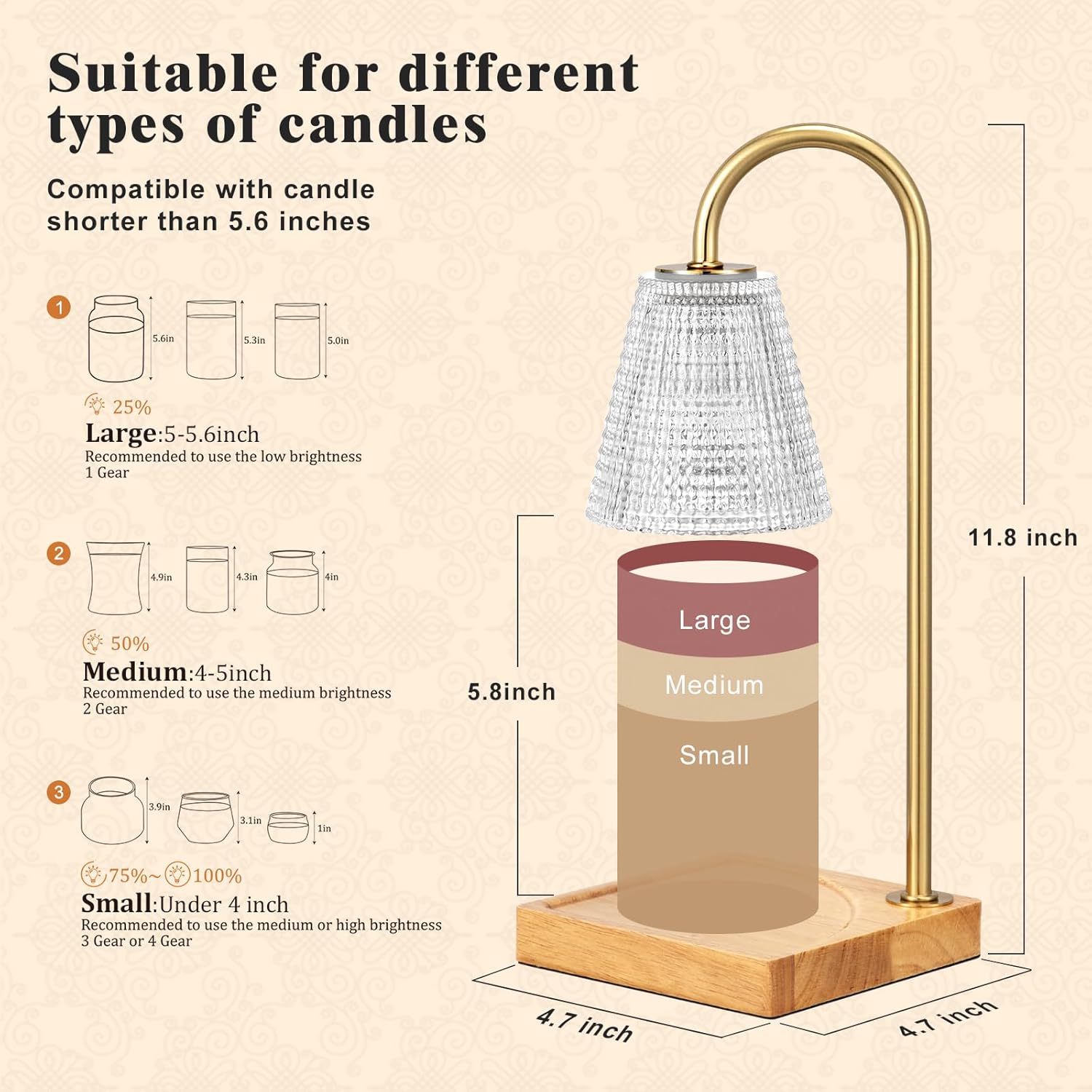 Hong-in Candle Warmer Lamp with Timer Dimmer