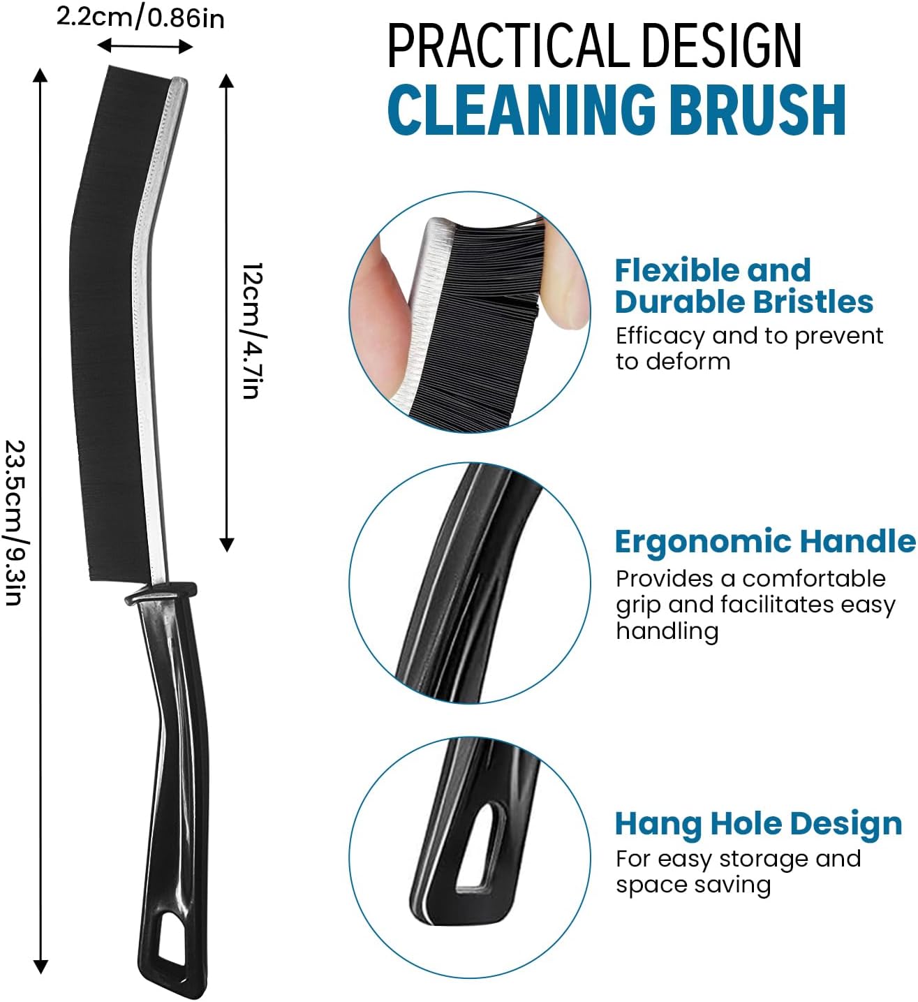 3 Pcs Crevice Cleaning Brush for All Small Spaces