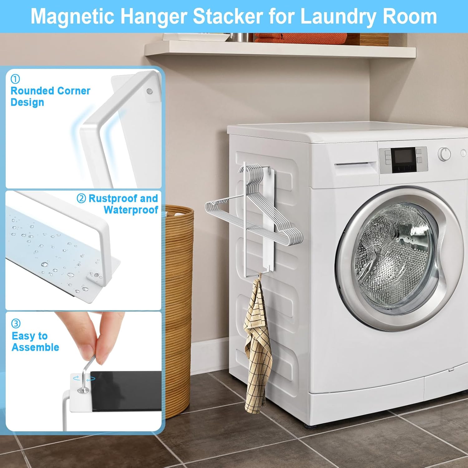Magnetic Hanger Organizer 2 Pack for Laundry Room