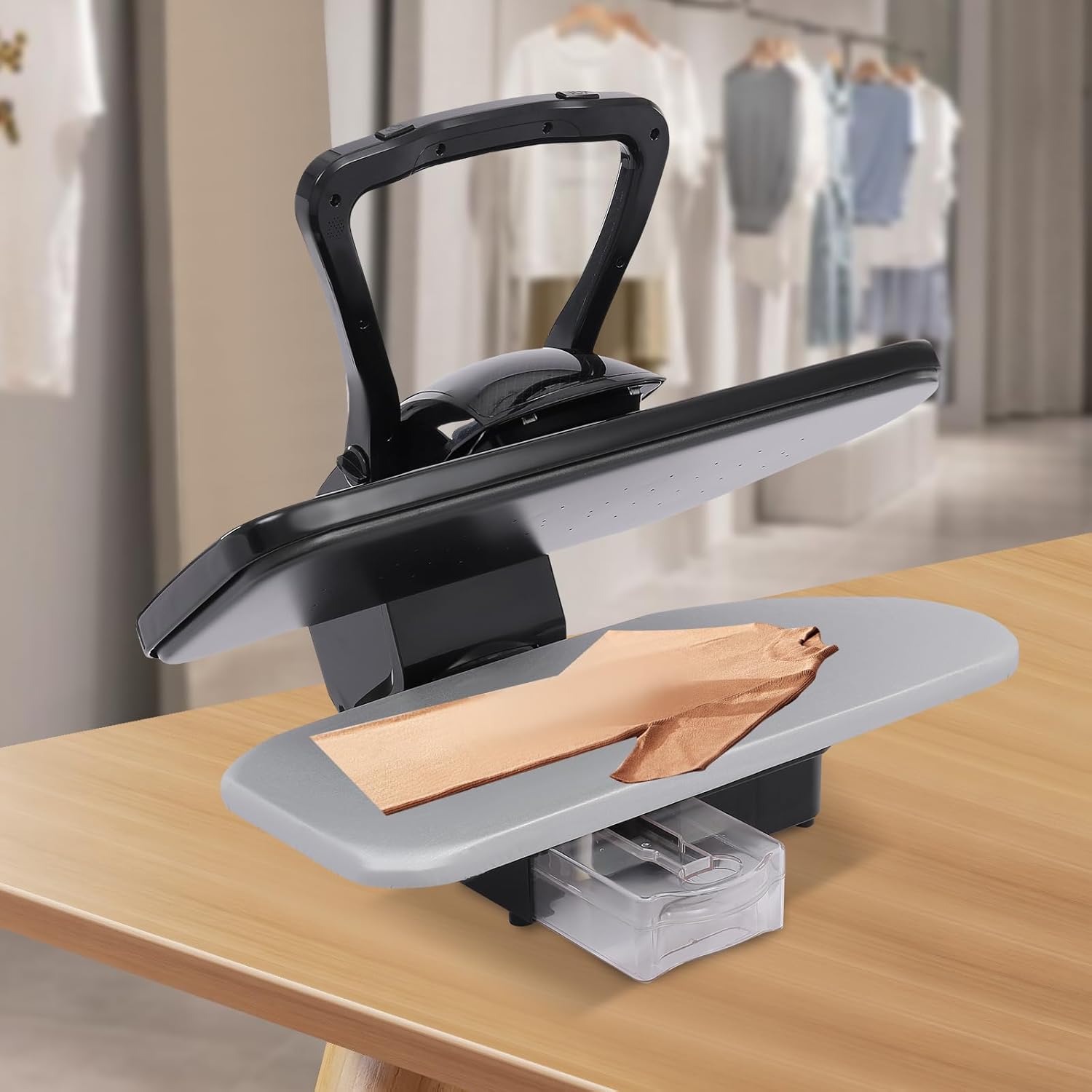 LULUGOGOTOP Intelligent Steam Press with Touch Screen and Multiple Fabric Settings Black