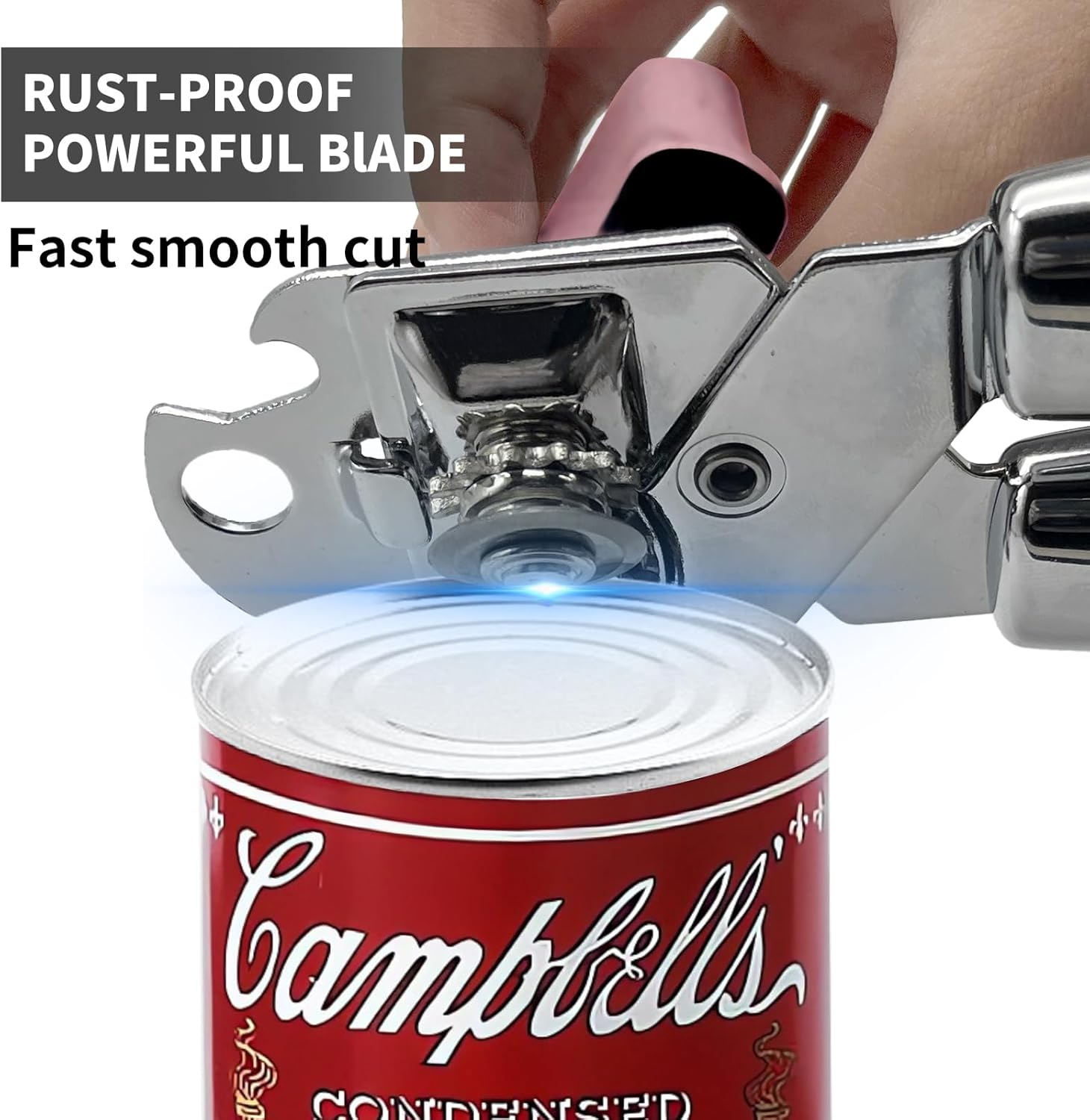Safring Magnetic Can Opener with Bottle Opener Pink