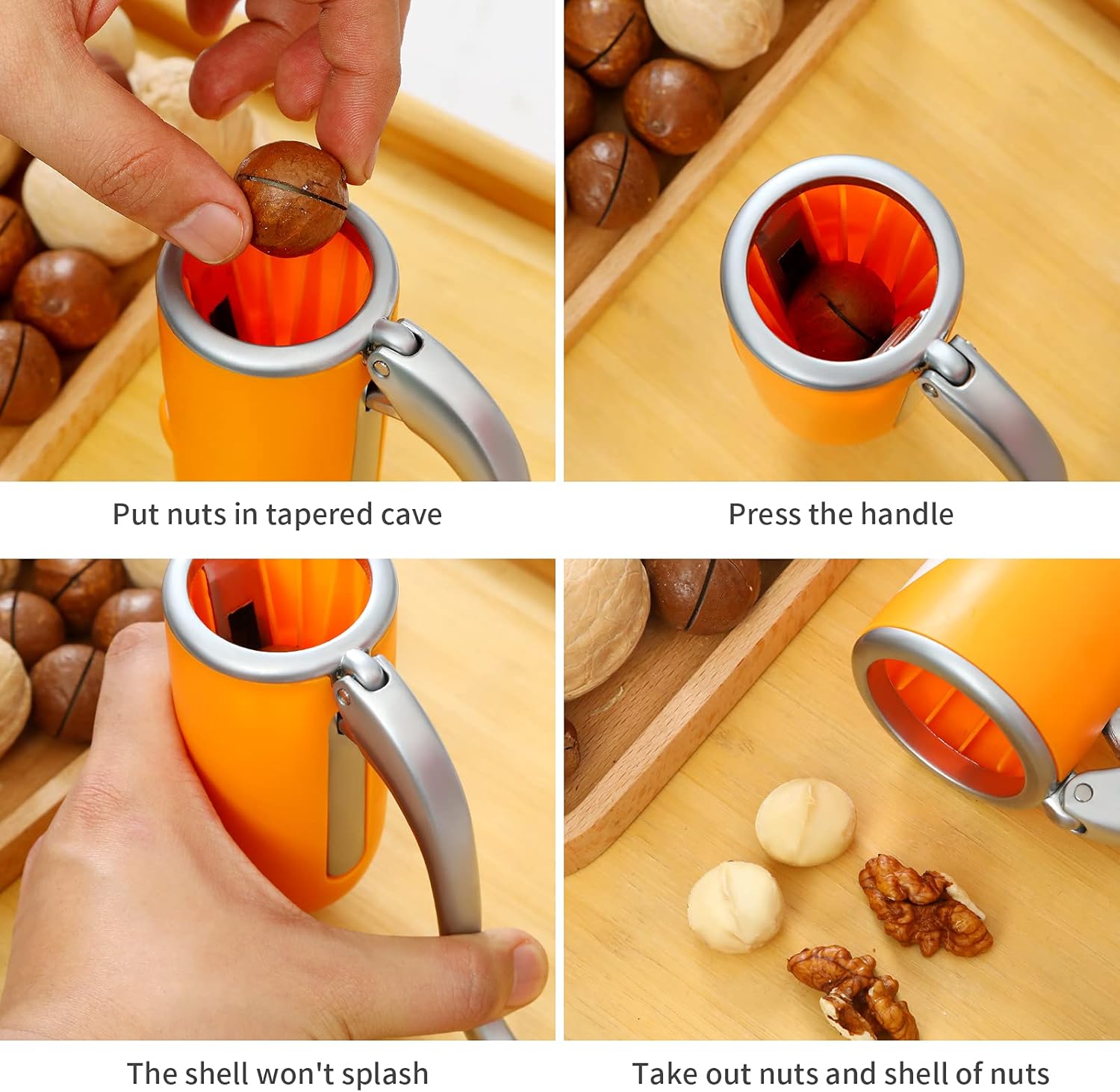 Poweroy Nut Crackers with Squirrel Clip Yellow
