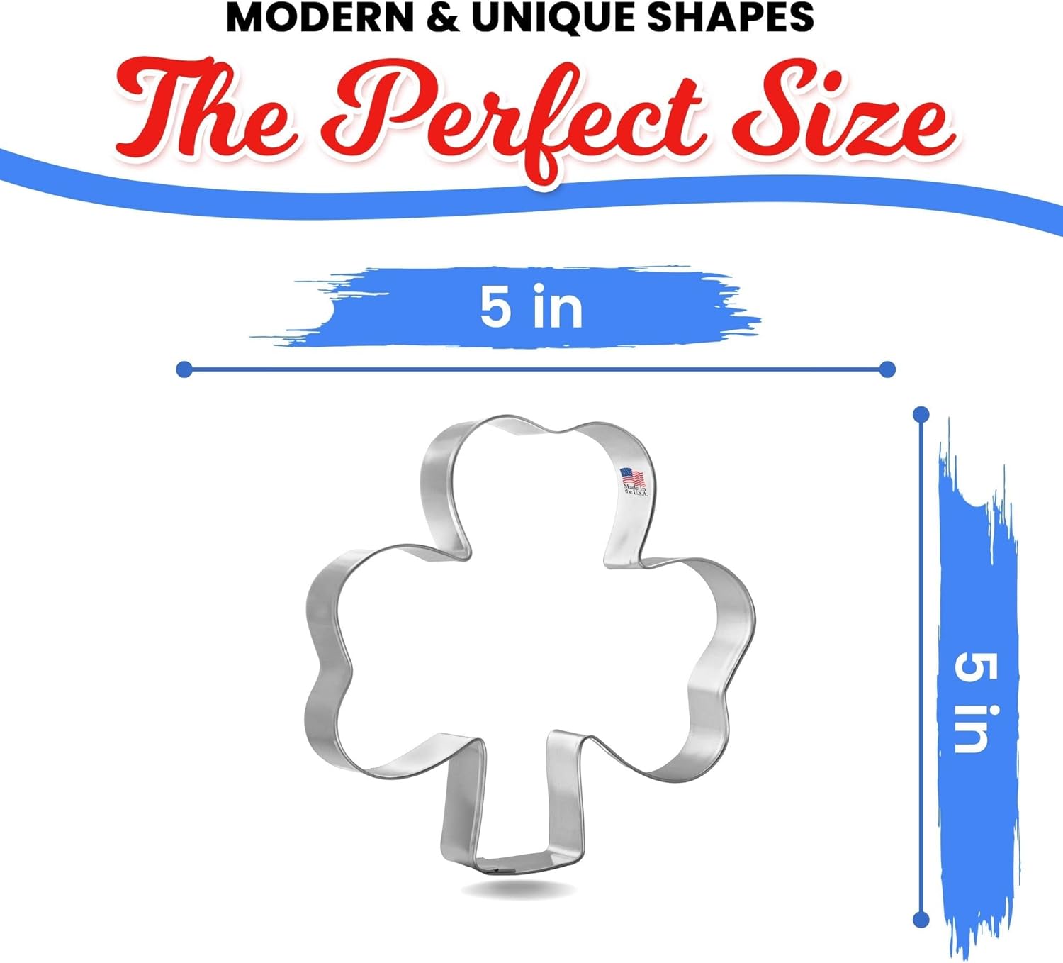 Foose 5 Inch Shamrock Cookie Cutter Tin Plated Steel