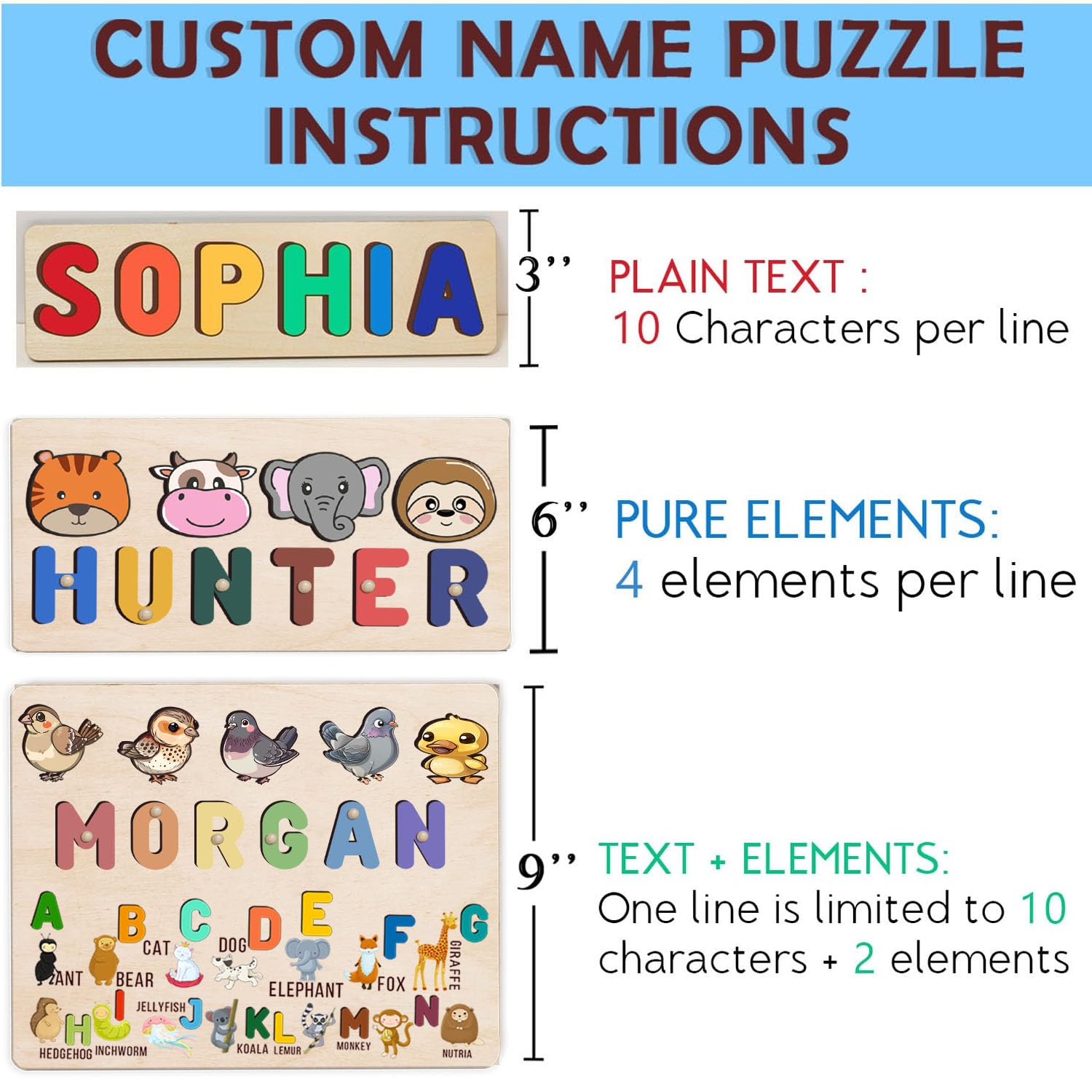 Personalized Wooden Name Puzzle for Kids 1