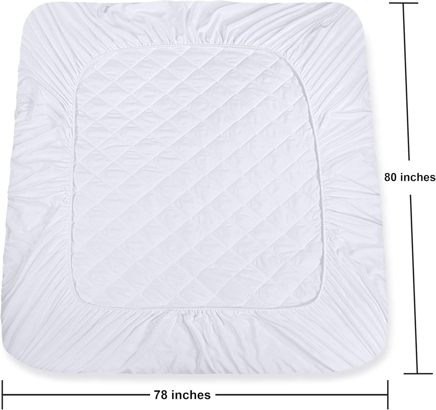 Utopia Bedding King Size Quilted Fitted Mattress Pad