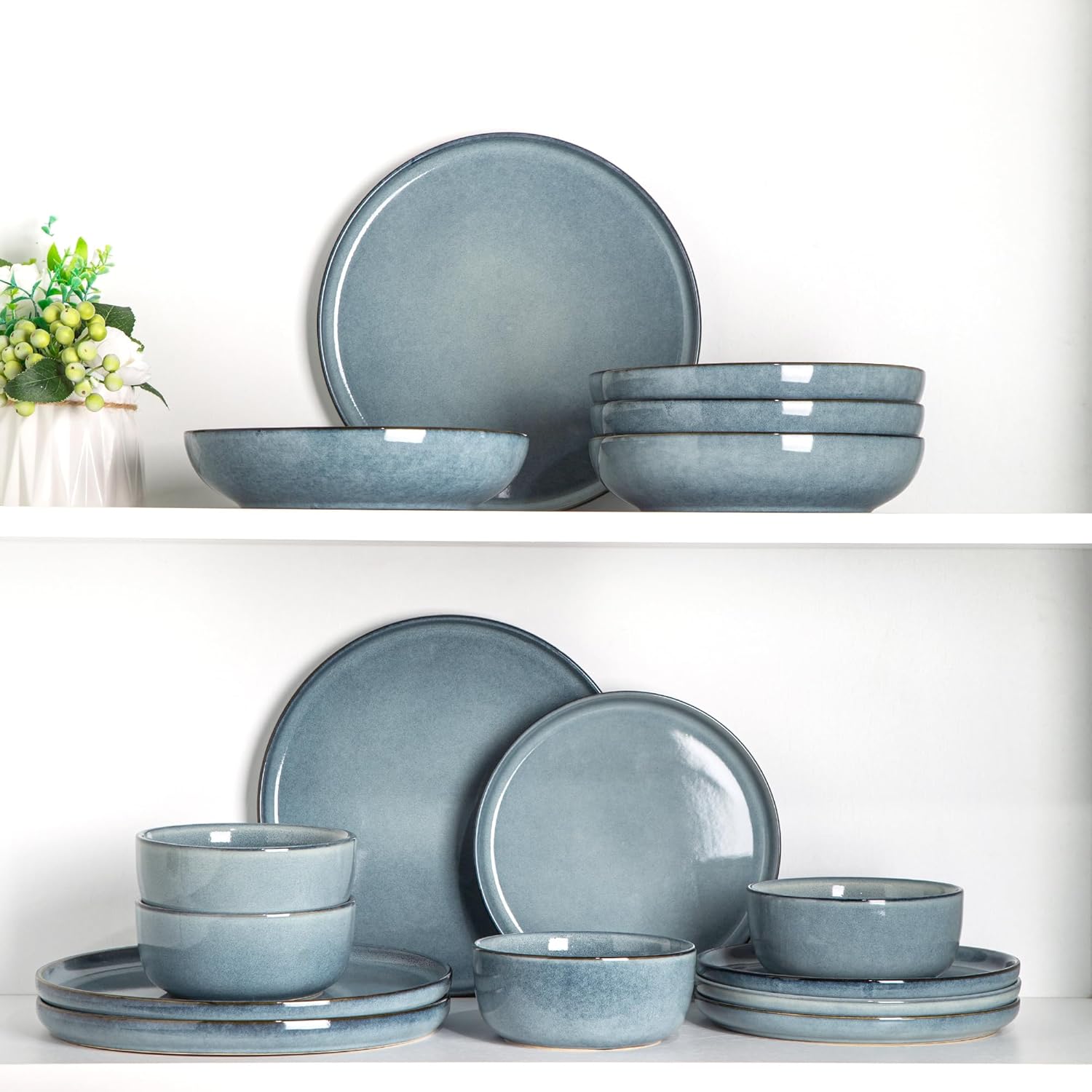 AmorArc Stoneware Dinnerware Set for 6