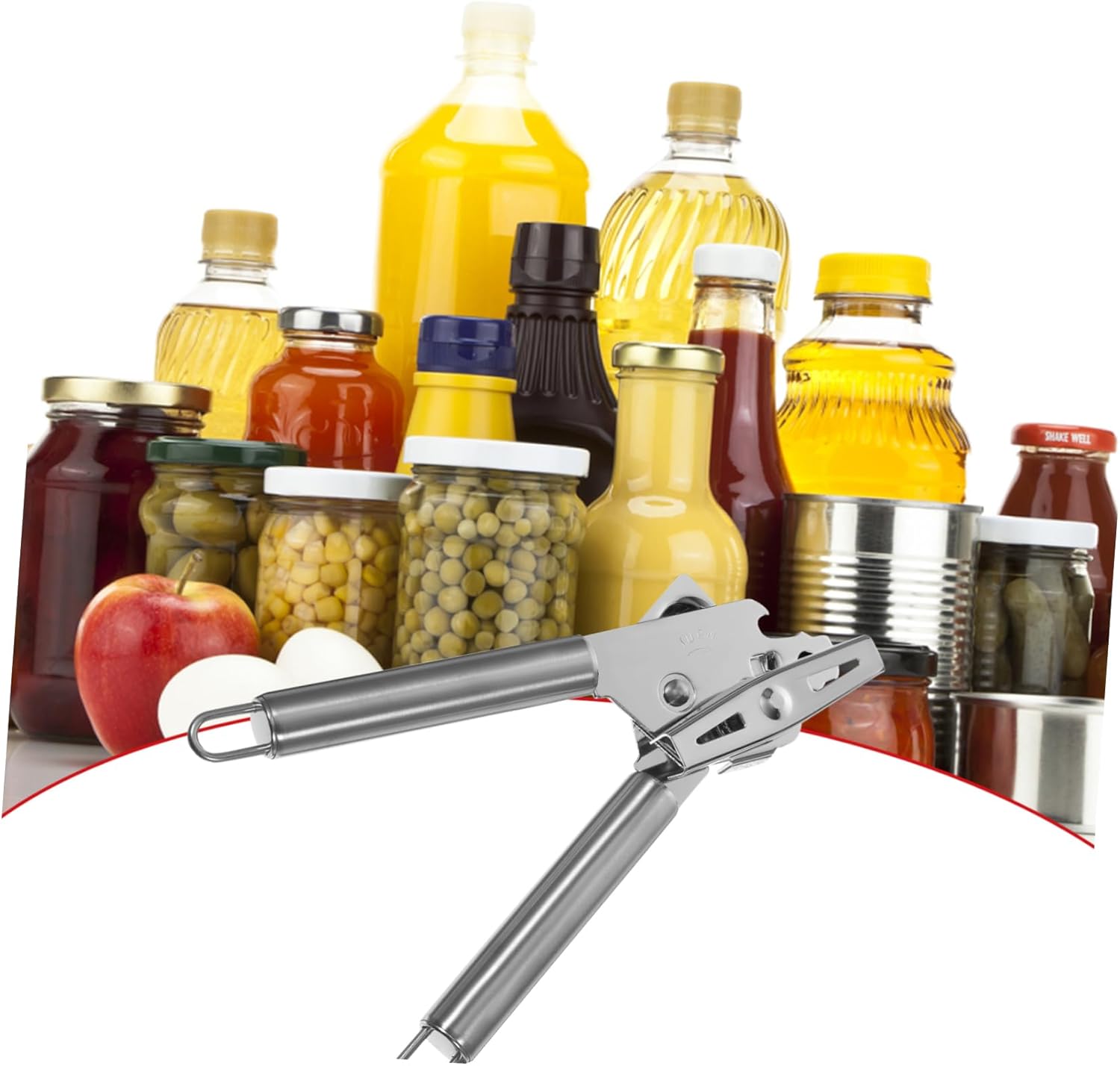 Mikinona Manual Can Opener with Lid Lifter and Bottle Opener