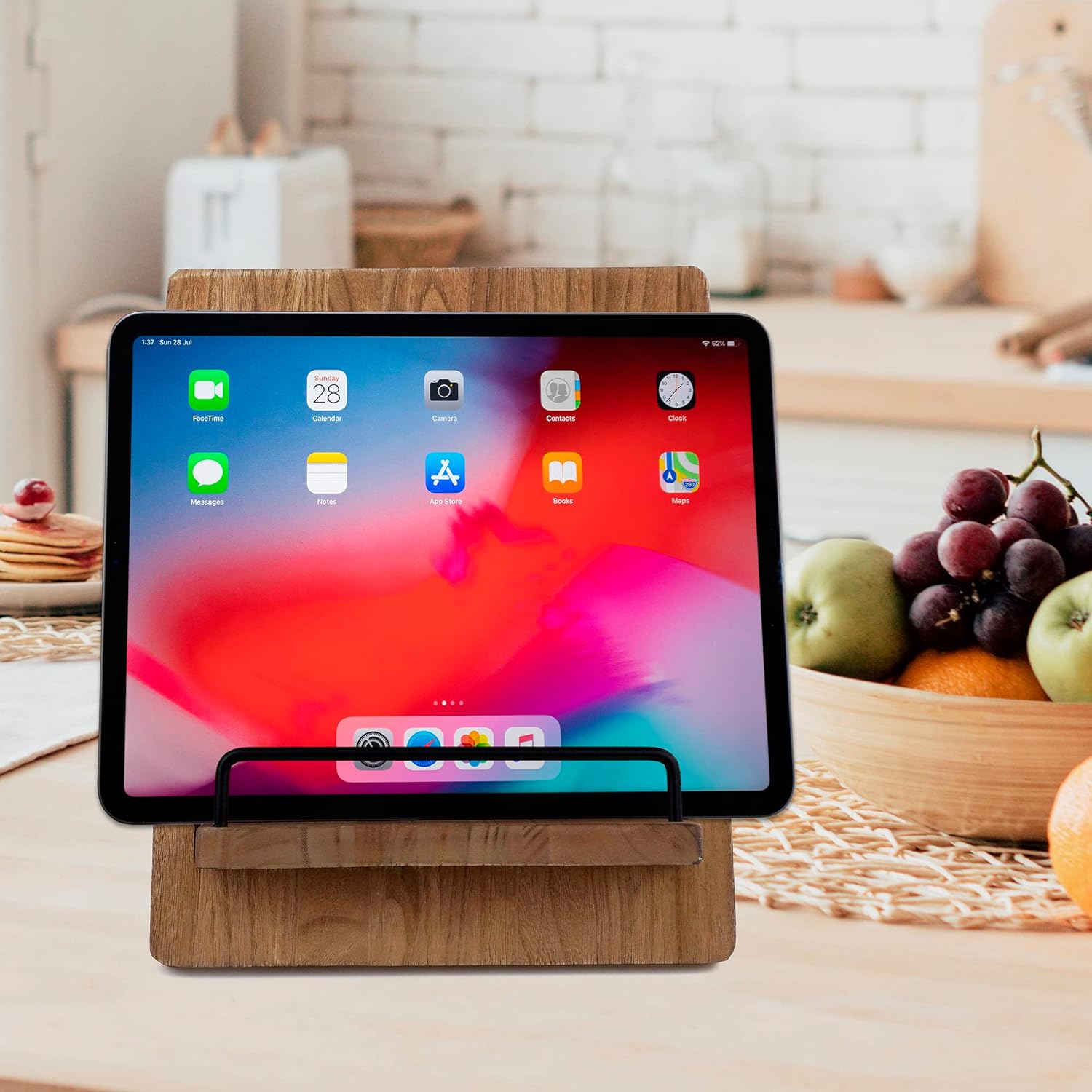Wood Cookbook Stand for Kitchen Use