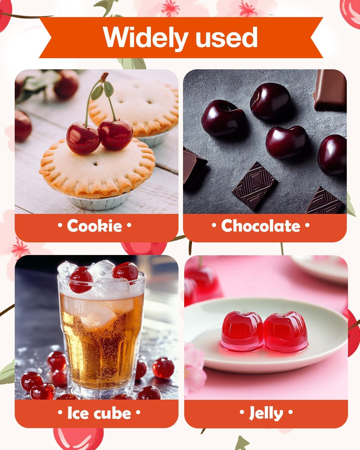 6 Cavity Cherry Silicone Mold for Candy Making