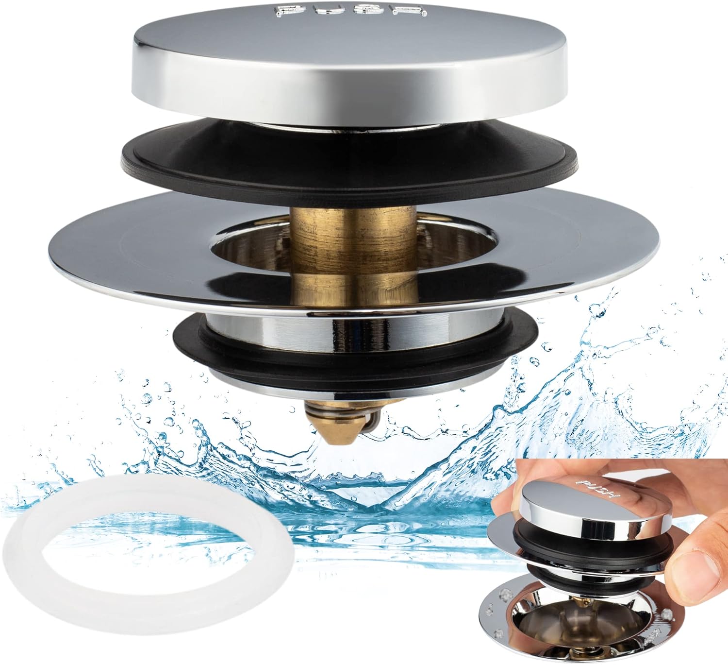 Artiwell Universal Tip Toe Bath Drain Stopper and Cover