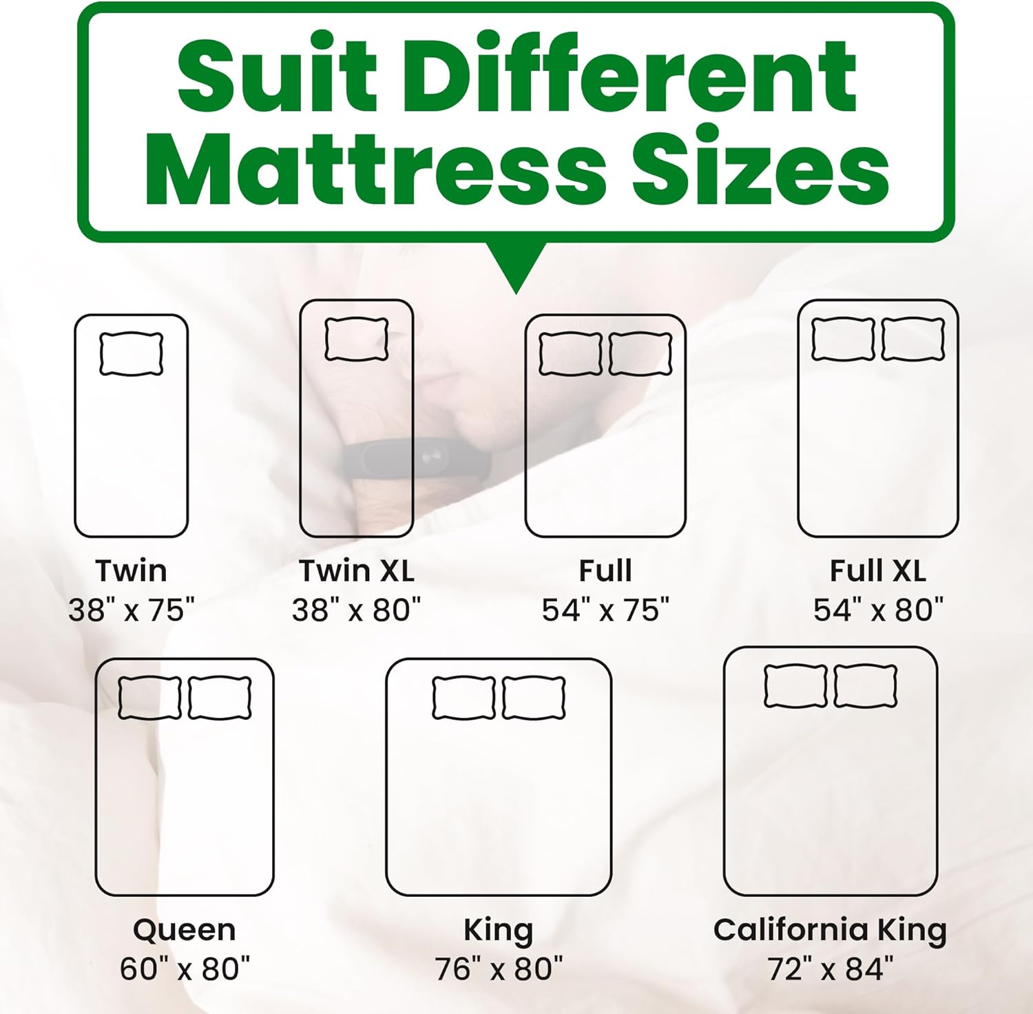 ECOHomes Non Slip Mattress Gripper Pad for Twin Size