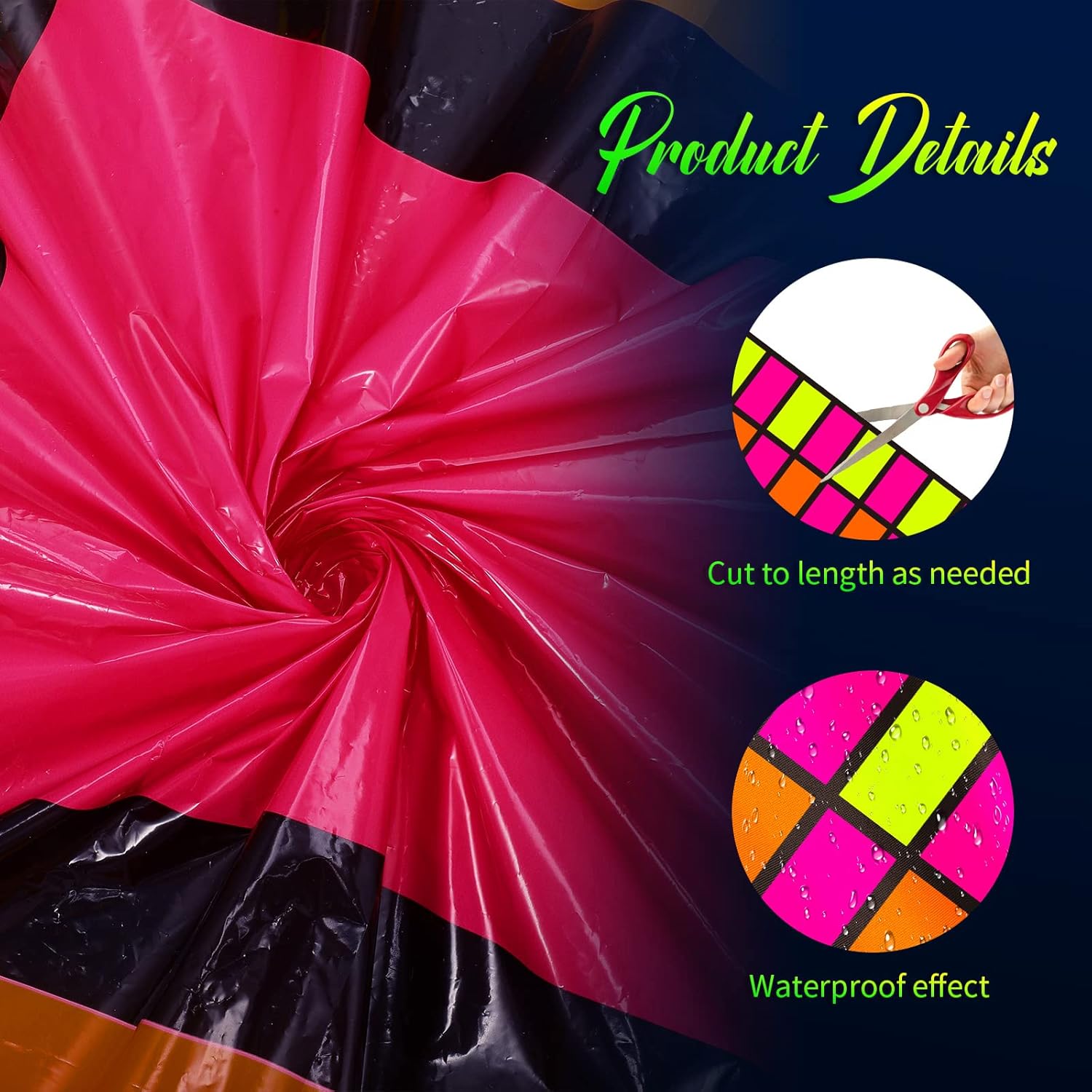 Mixweer Neon Dance Floor 118x39 Inch for Parties