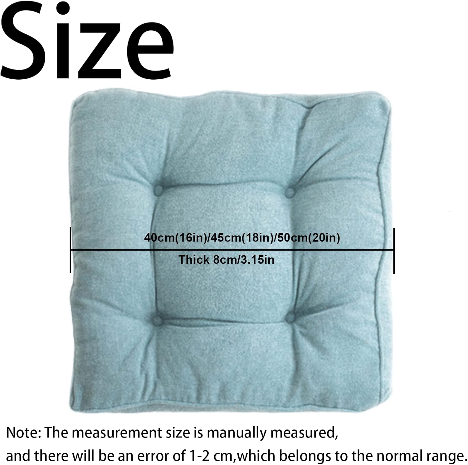Soft Durable Chair Cushion with Ties Set of 2