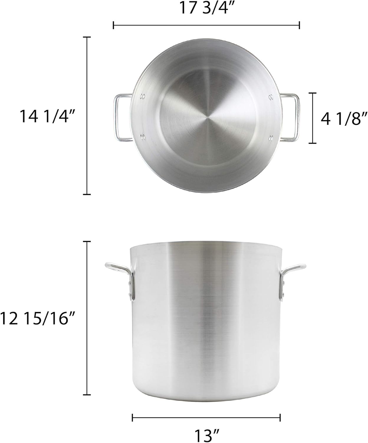 32 Quart Aluminum Stock Pot with Handles