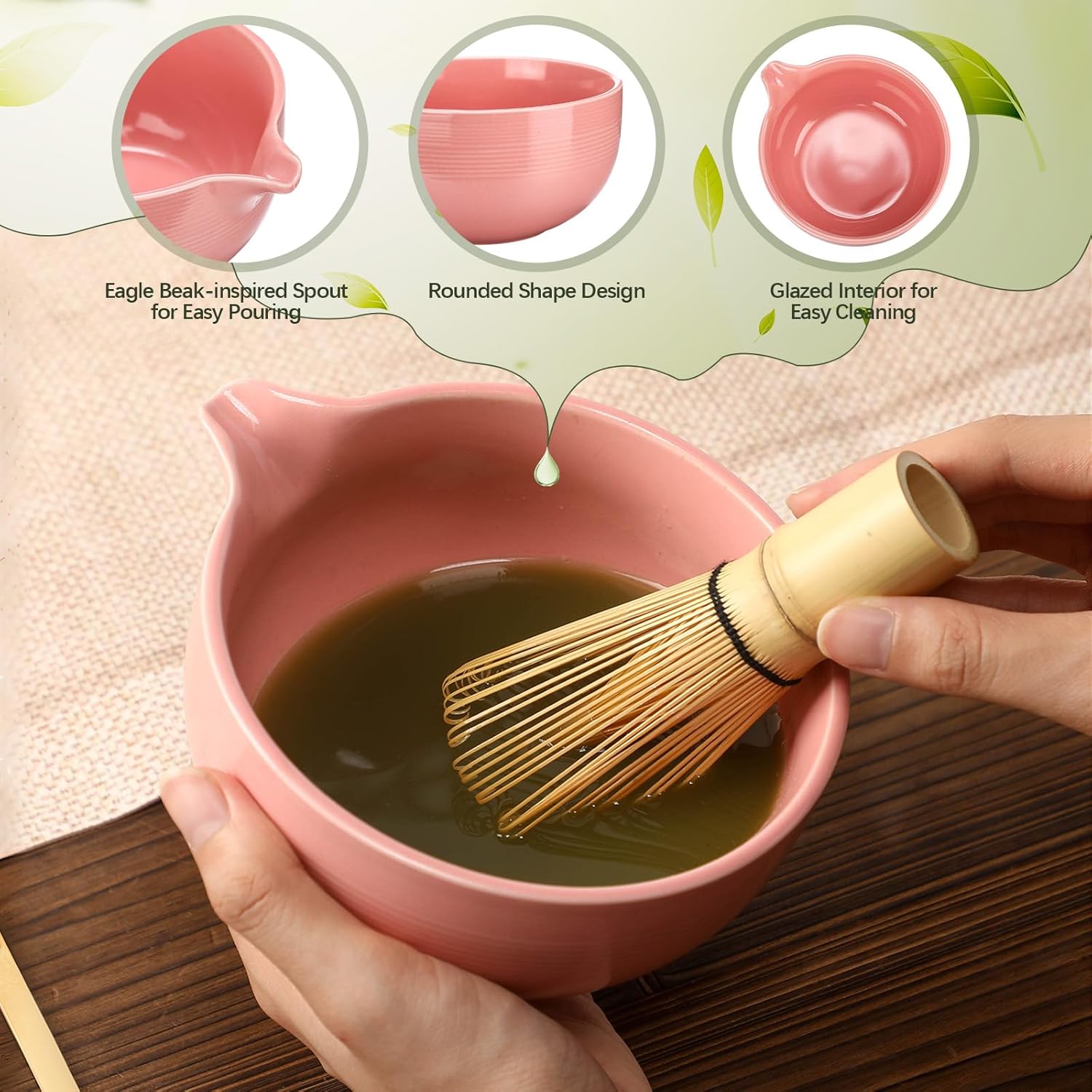 Patelai 2 Set Matcha Bowl and Whisk Holder
