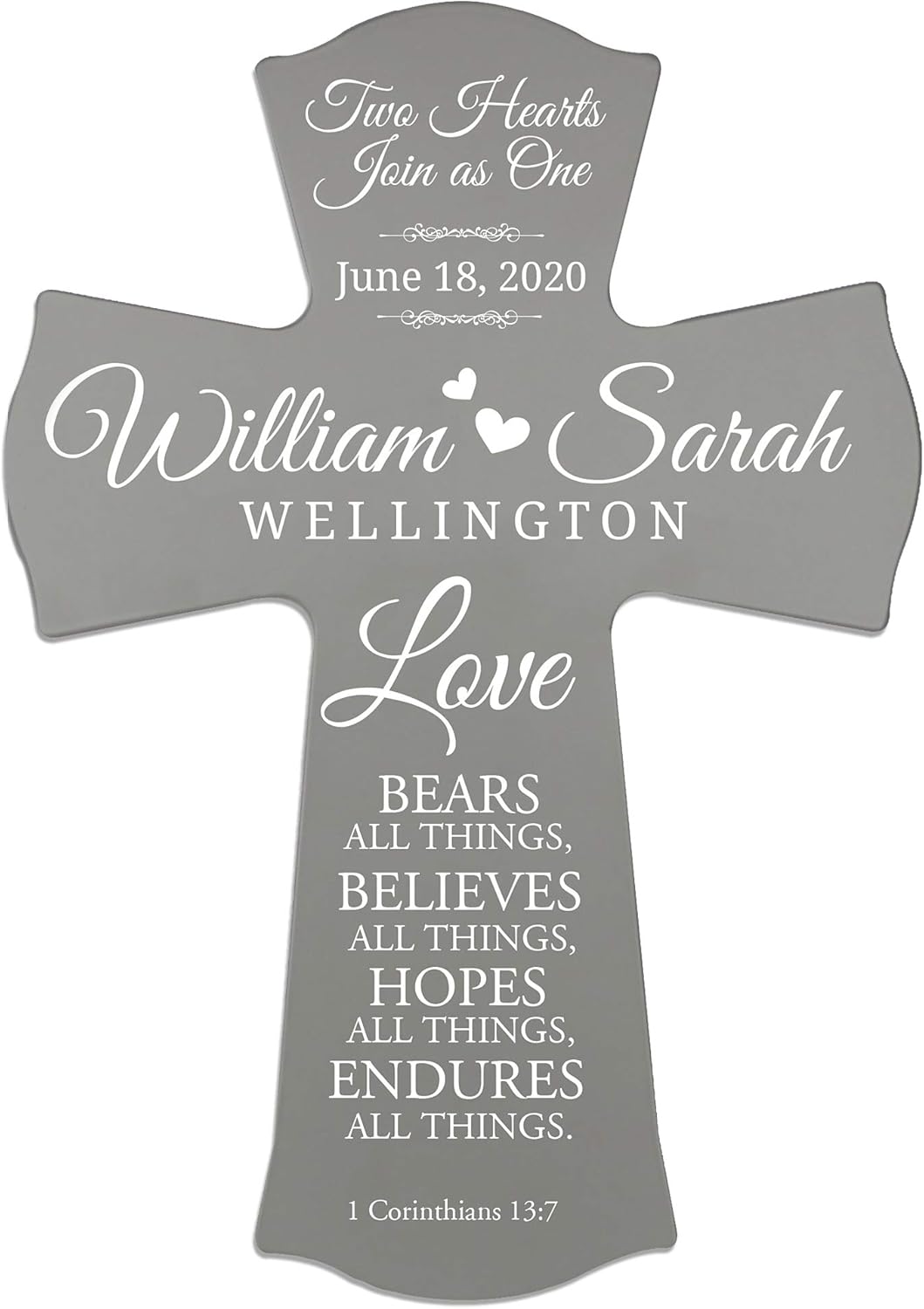 LifeSong Milestones Personalized Wedding Wall Hanging Cross