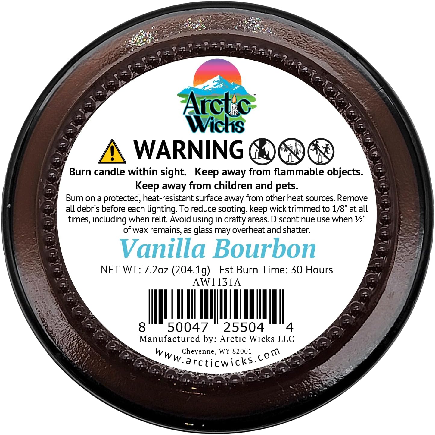 Vanilla Bourbon Candle - 9oz Natural Coconut Beeswax