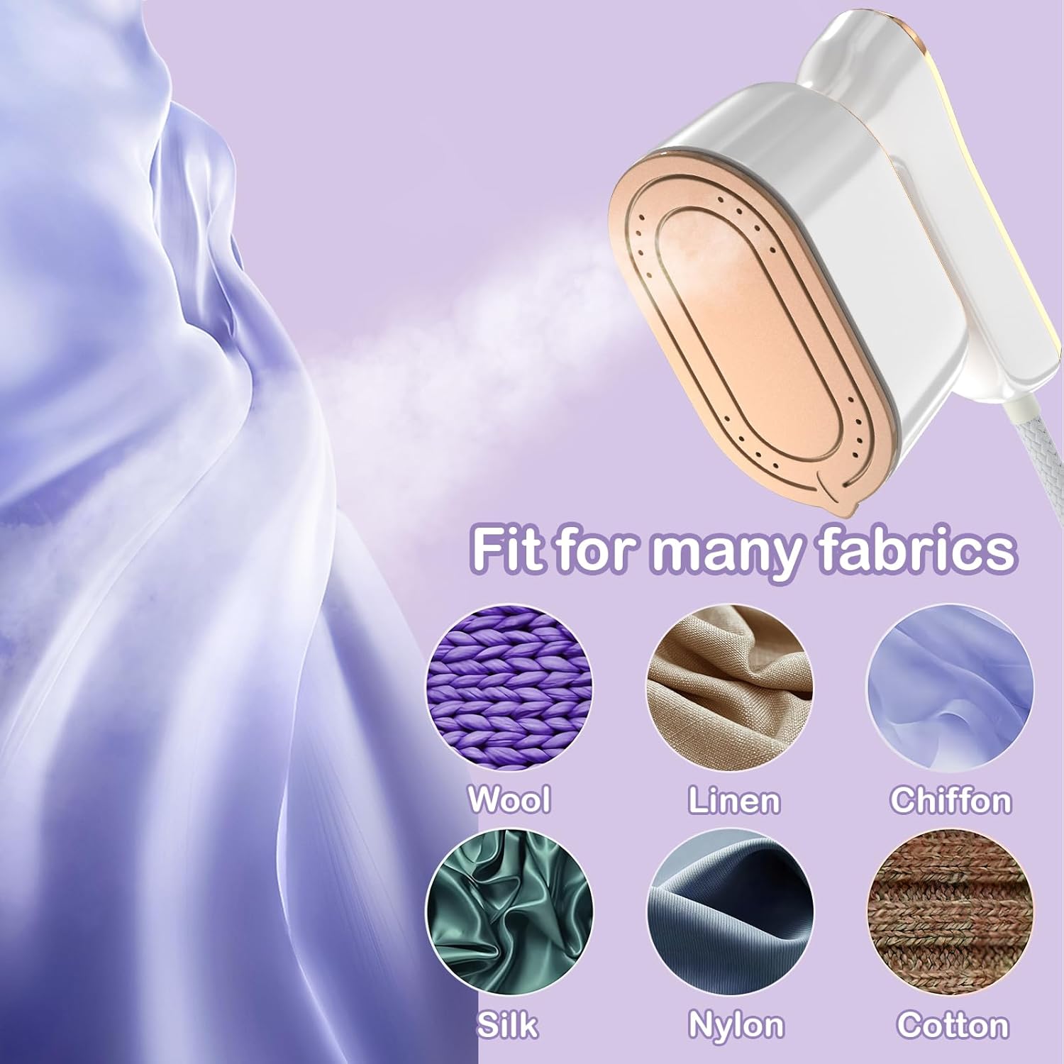 Travel Steamer Iron 2 in 1 - Portable Mini Iron for Clothes