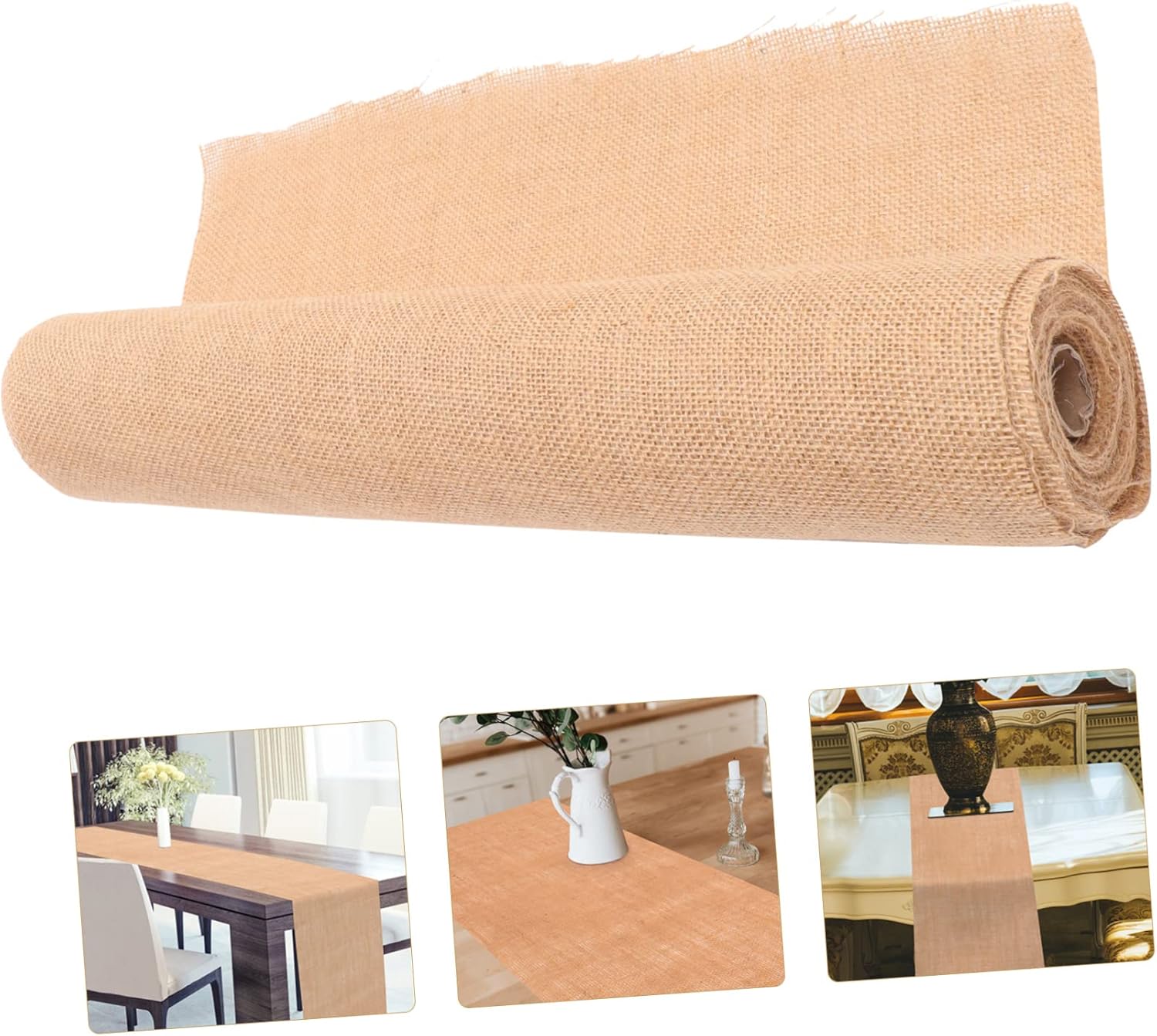 Natural Linen Table Runner for Wedding and Party Decor