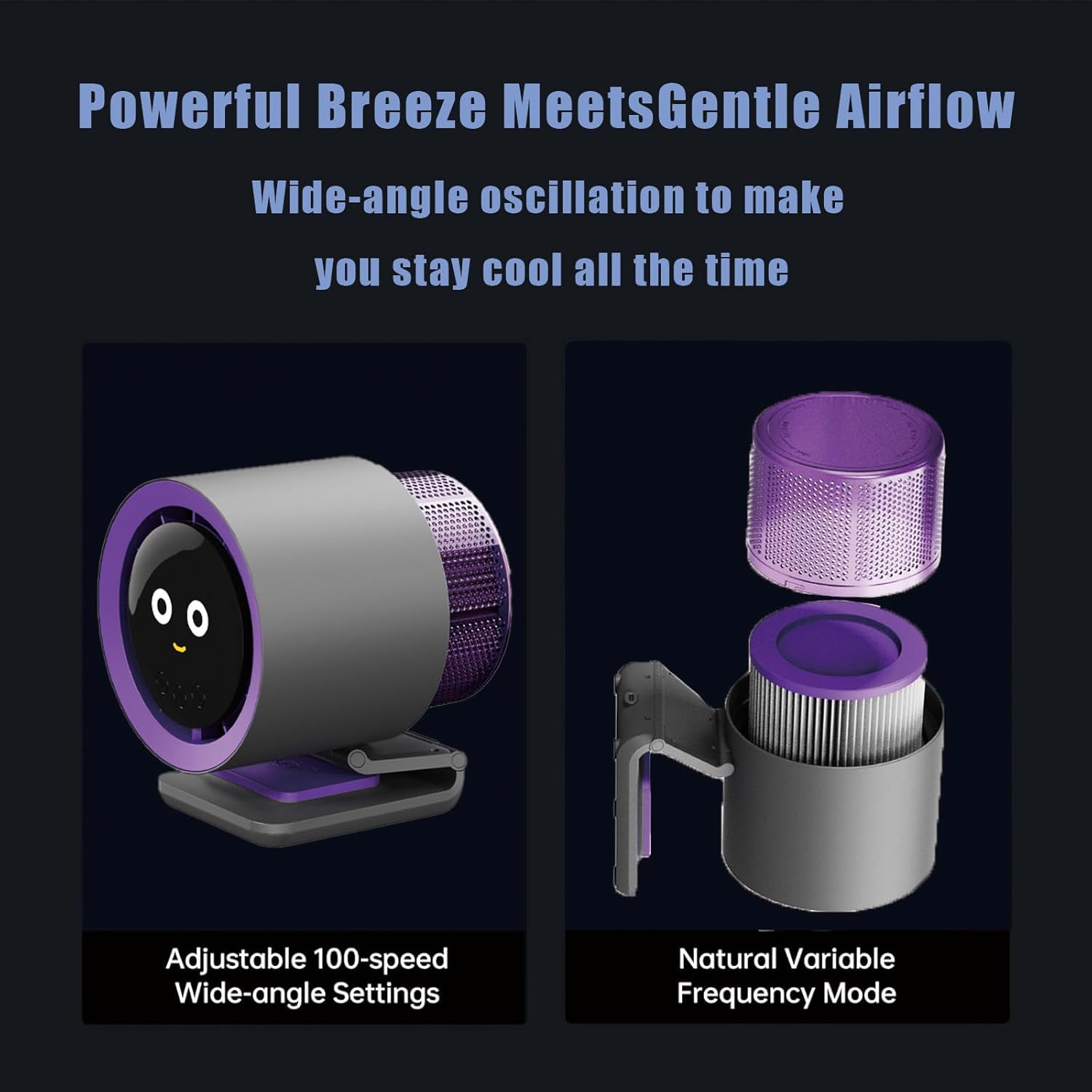 DRAYMAT 24 Hour Table Fan with Air Purifier