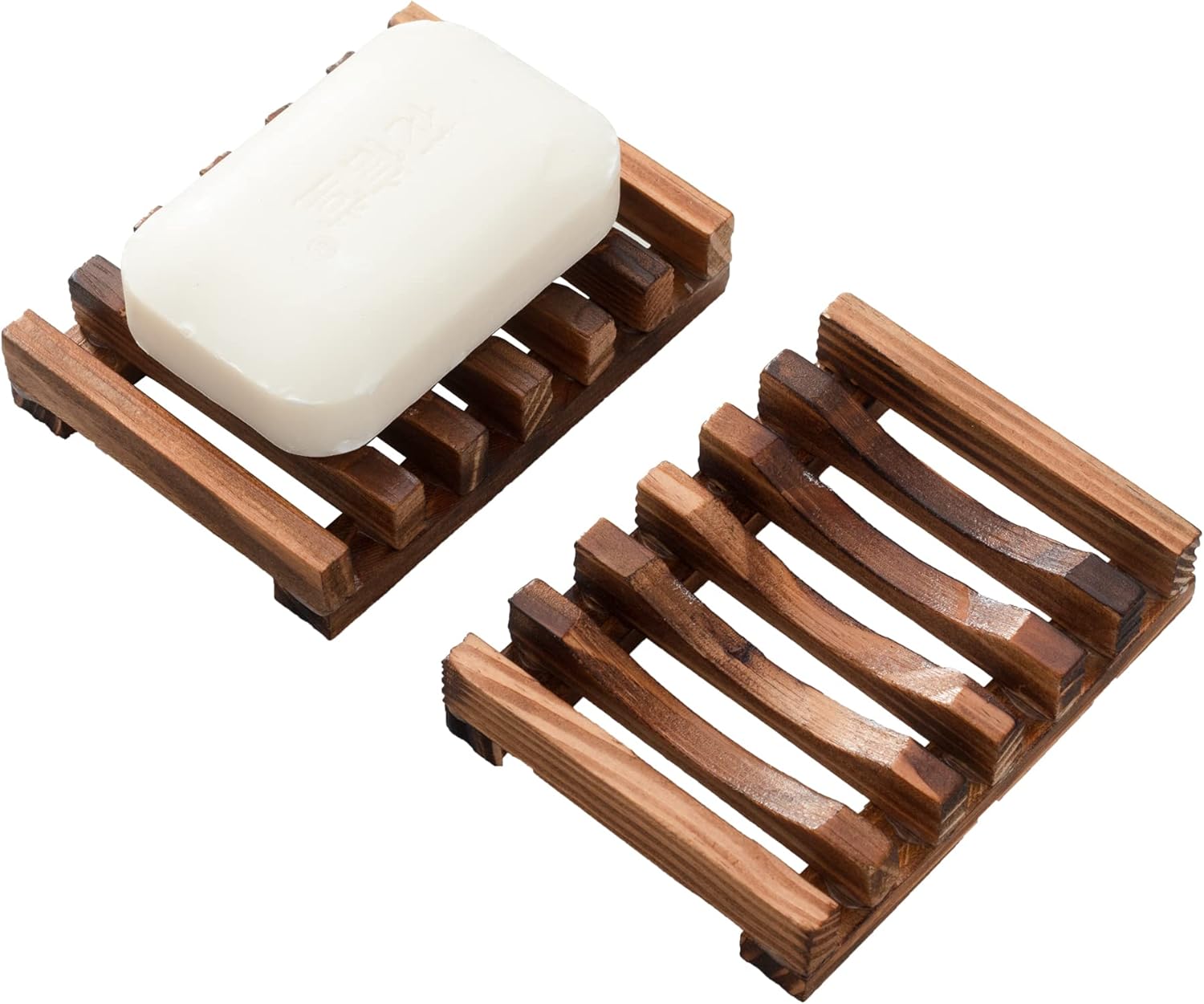 Vowupt Wooden Soap Dish Set of 2 for Bathroom