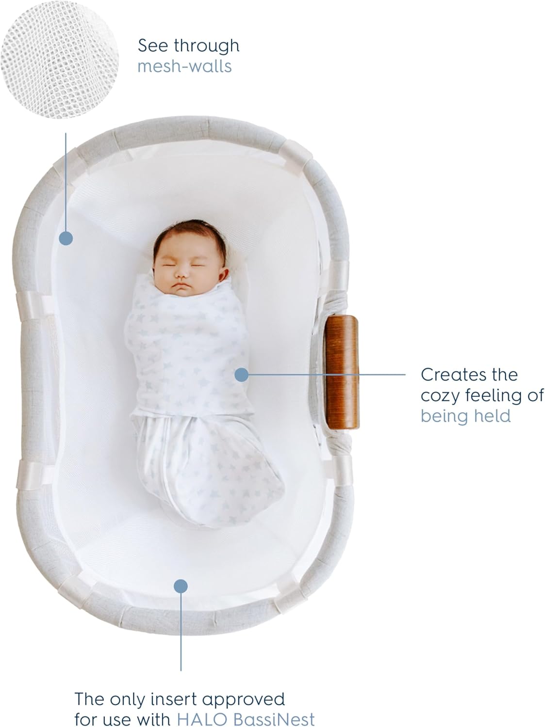 HALO BassiNest Newborn Insert for Better Sleep