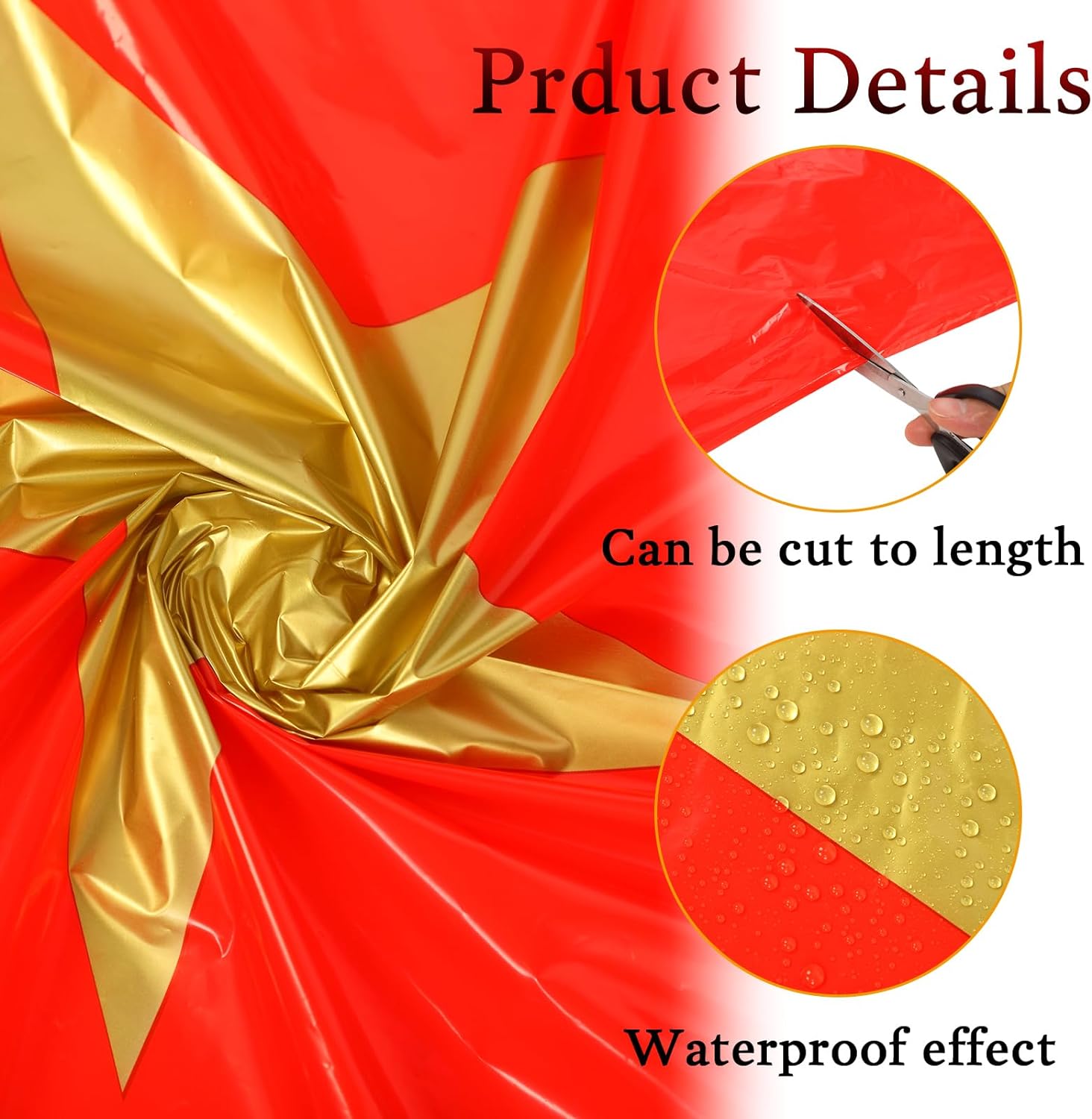 Timgle Red Plastic Carpet Runner for Party Decorations